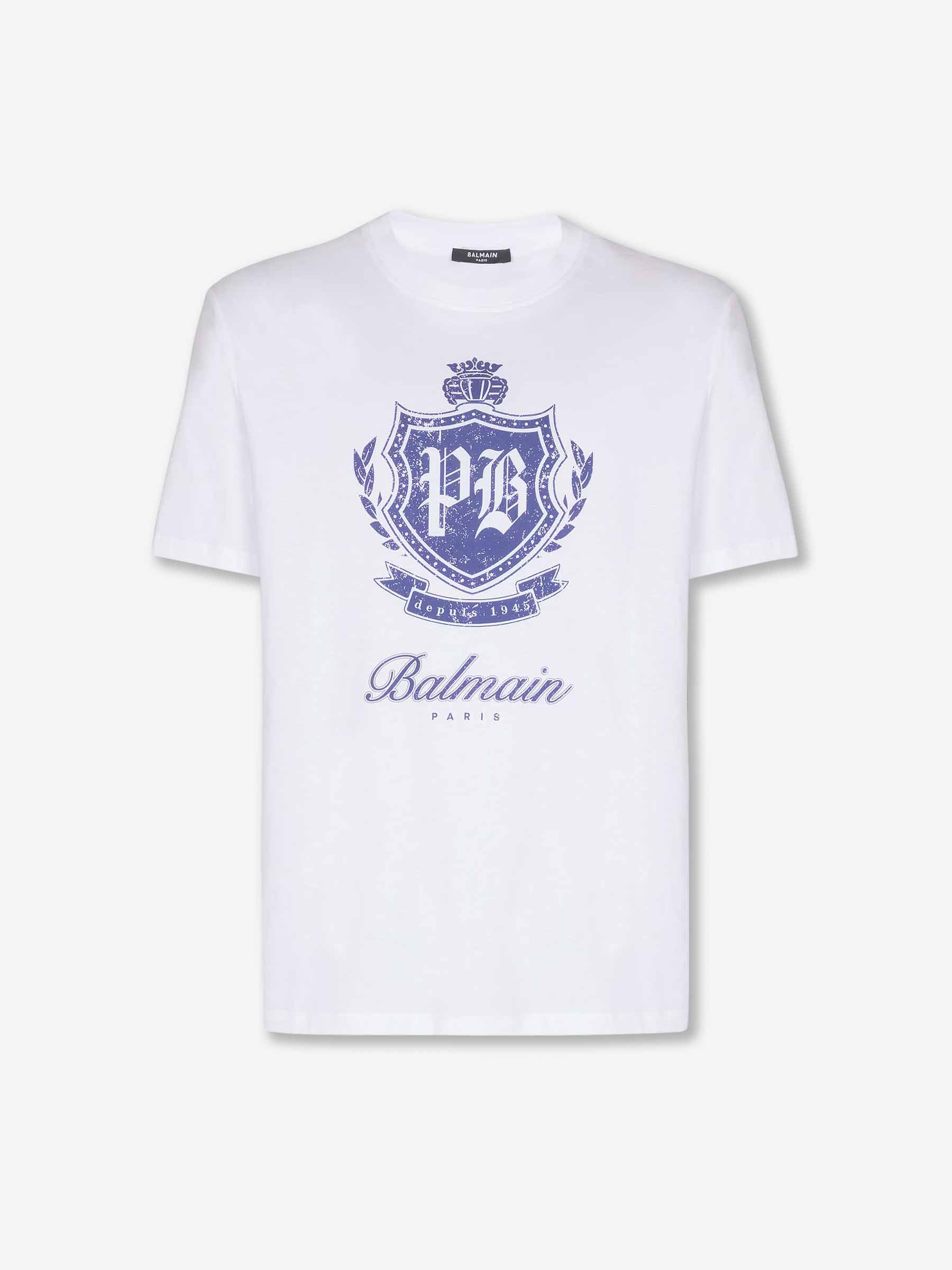 Balmain Hombre Barcelona Camiseta Cuello Redondo color Blanco sku 553-004361 01 - Foto 1