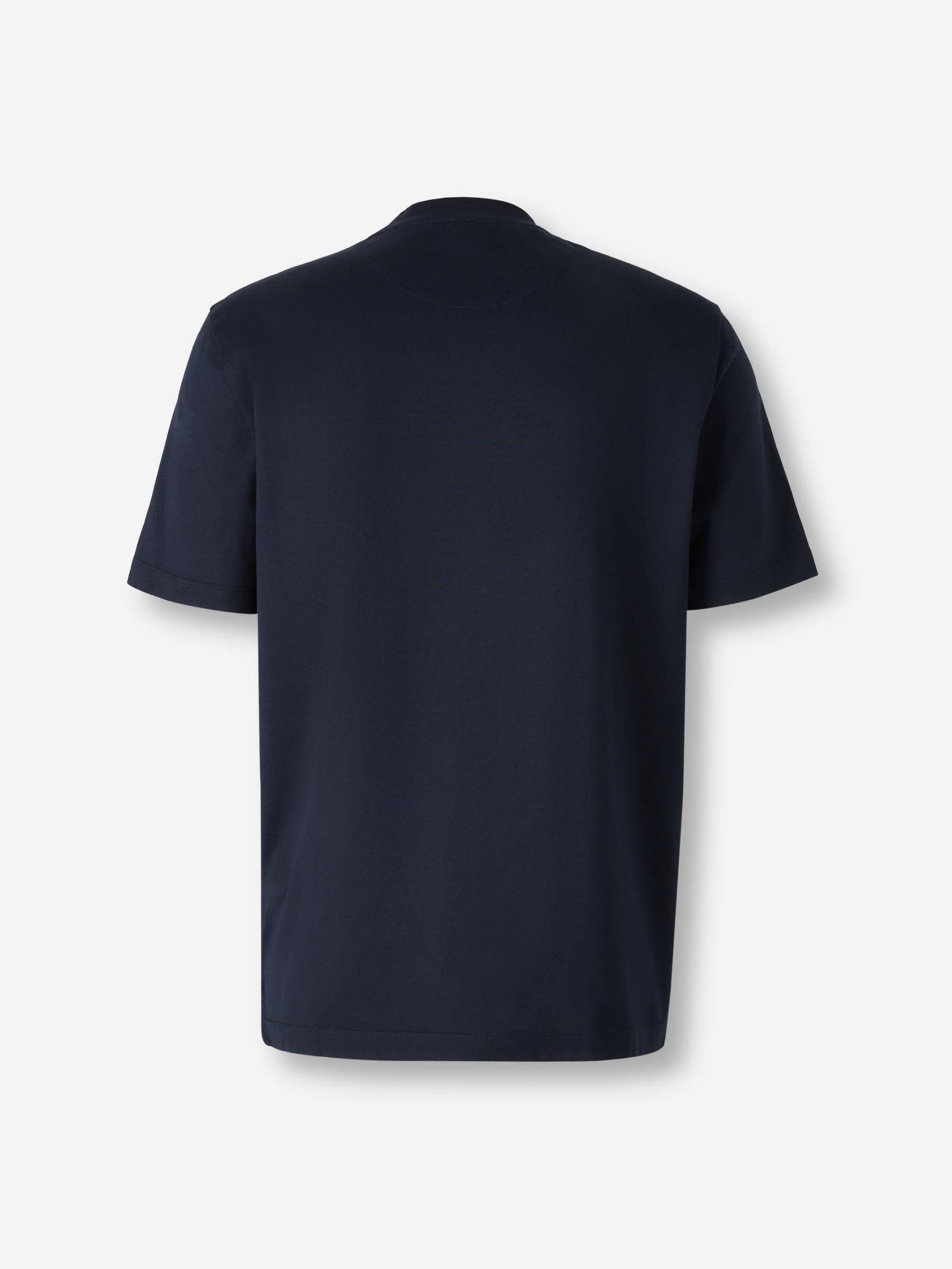 Brioni Hombre Barcelona Camiseta Algodón color Azul Marino sku 553-004362 01 - Foto 2