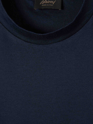 Brioni Hombre Barcelona Camiseta Algodón color Azul Marino sku 553-004362 01 - Foto 3