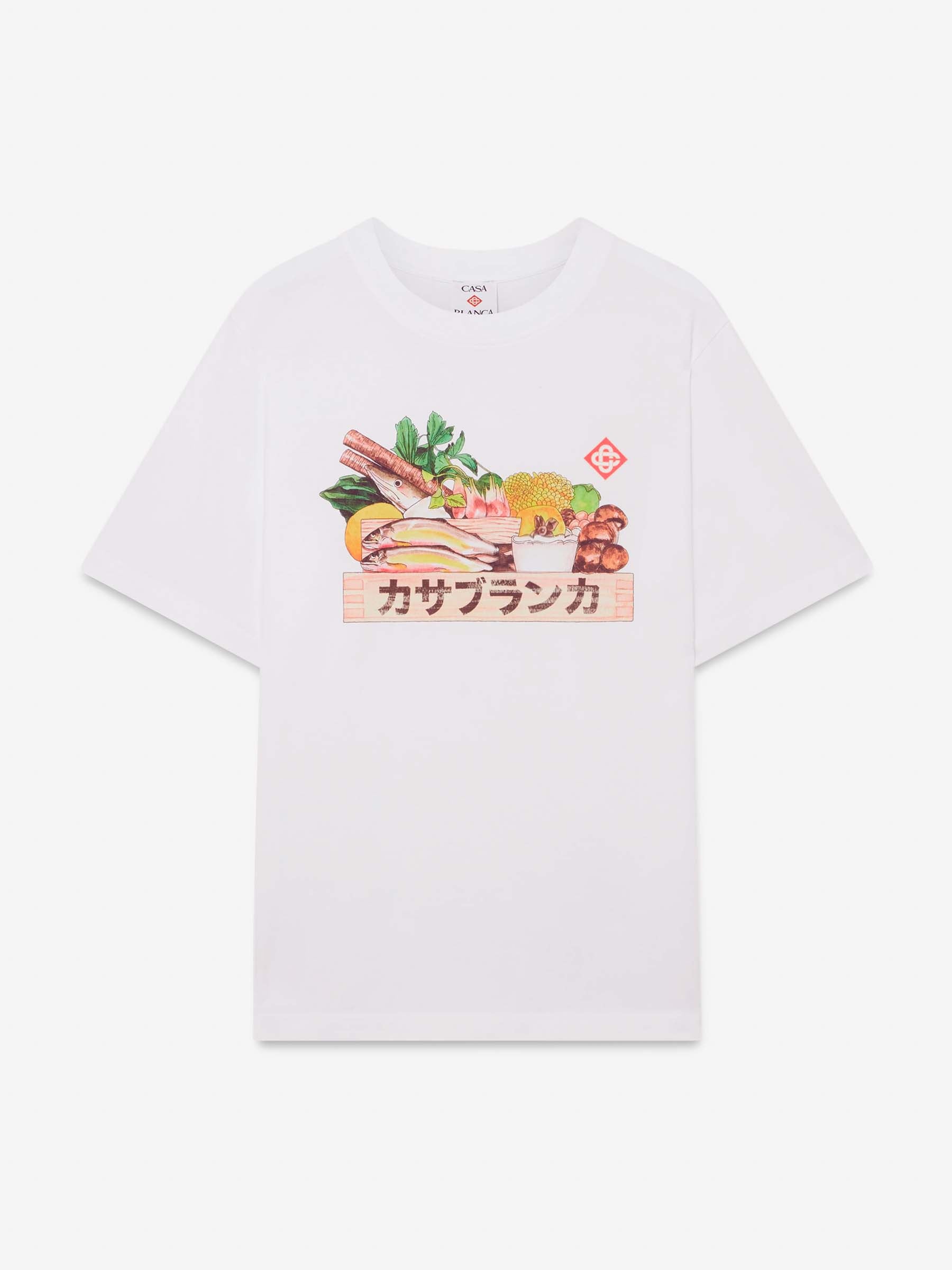 Casablanca Hombre Barcelona Camiseta Gráfica Algodón color Blanco sku 553-004372 01 - Foto 1