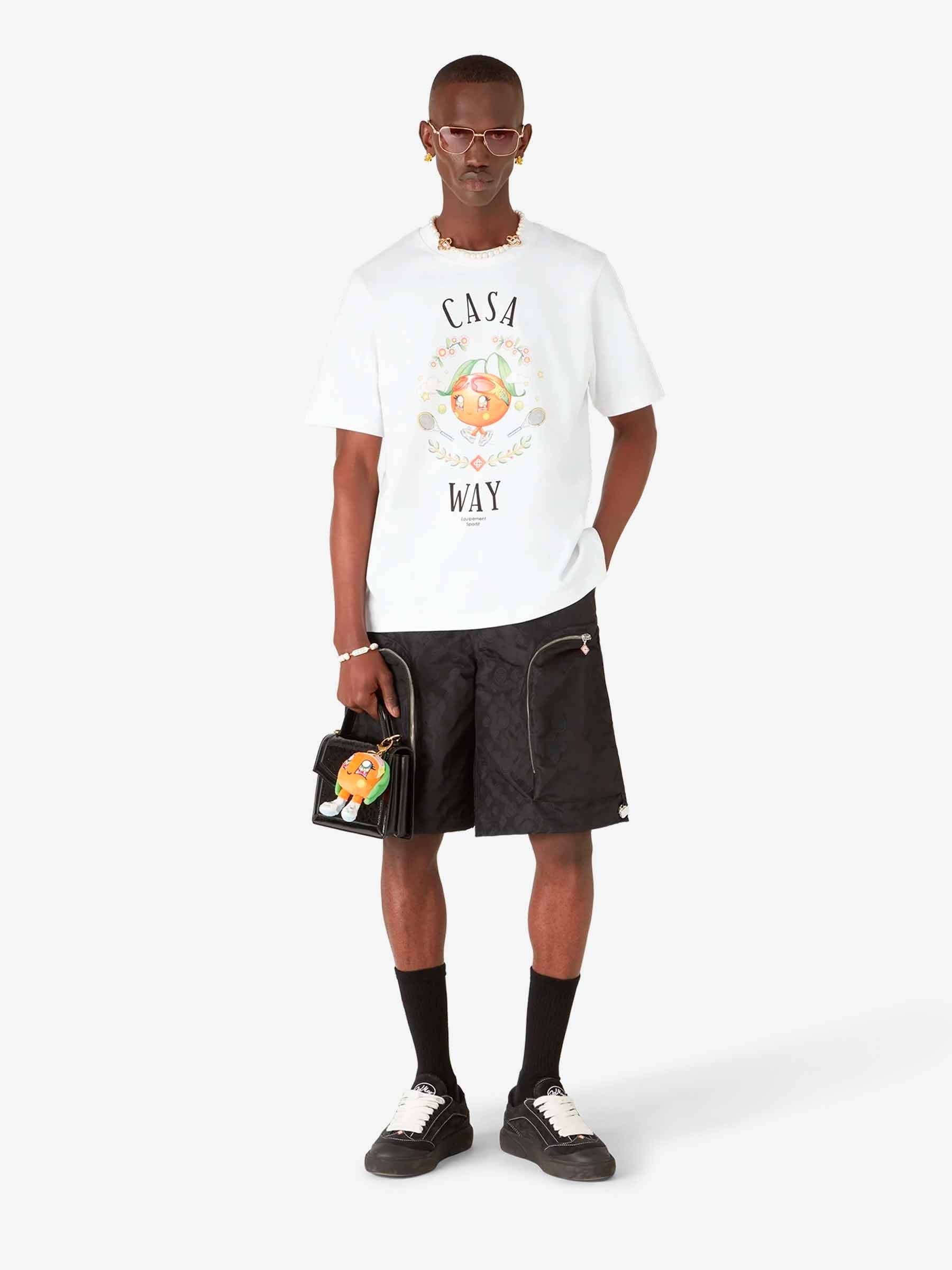 Casablanca Hombre Barcelona Camiseta Gráfica Algodón color Blanco sku 553-004374 01 - Foto 2