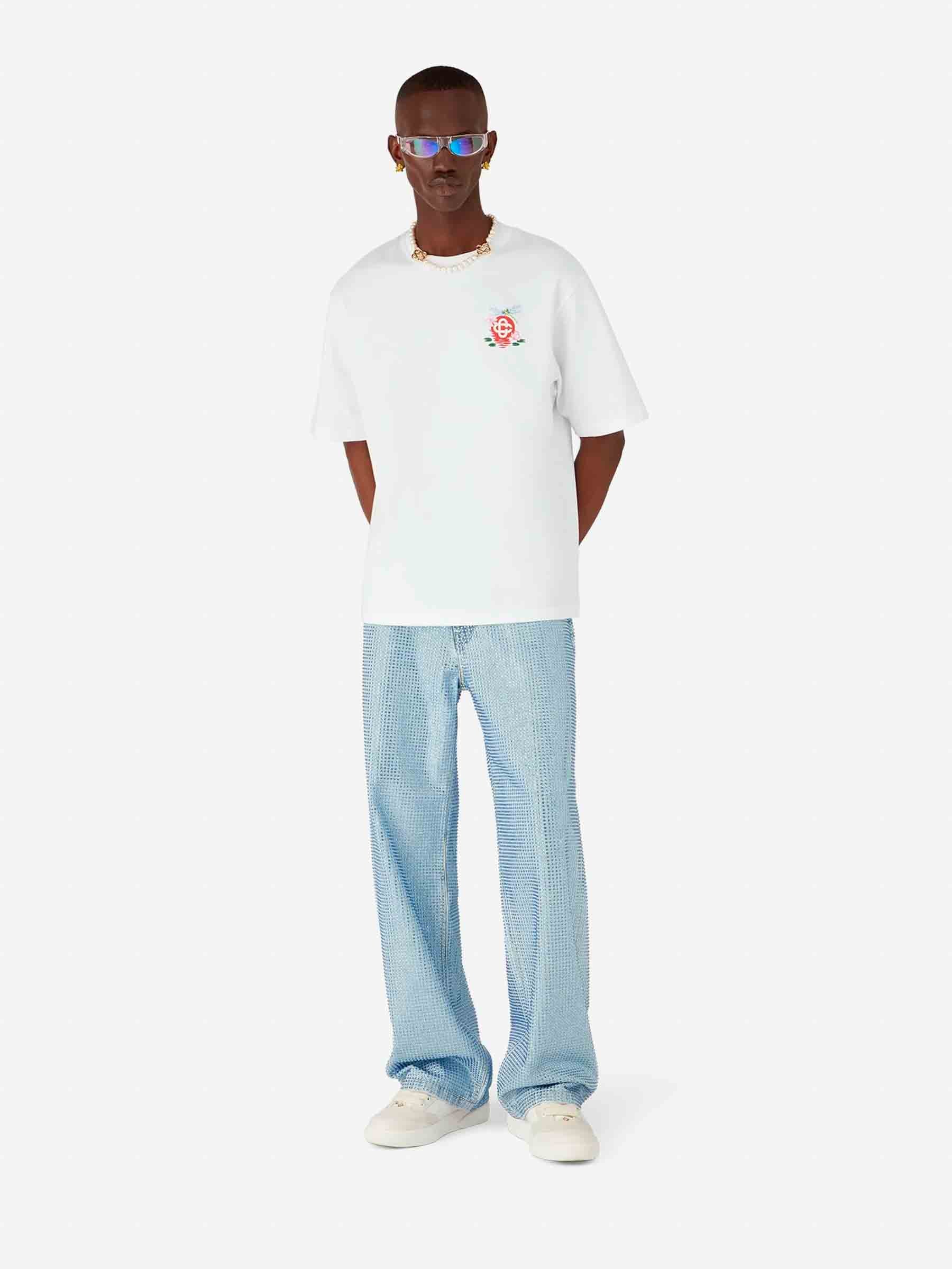 Casablanca Hombre Barcelona Camiseta Gráfica Algodón color Blanco sku 553-004376 01 - Foto 2