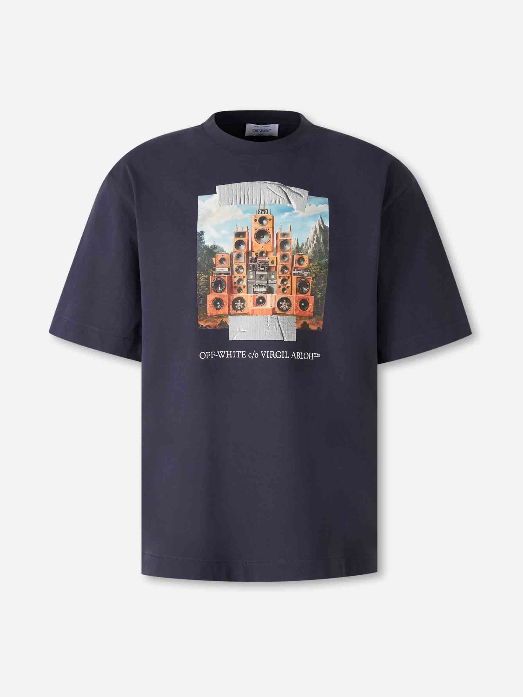Off-White Hombre Barcelona Camiseta Manga Corta color Azul Marino sku 553-004384 01 - Foto 1