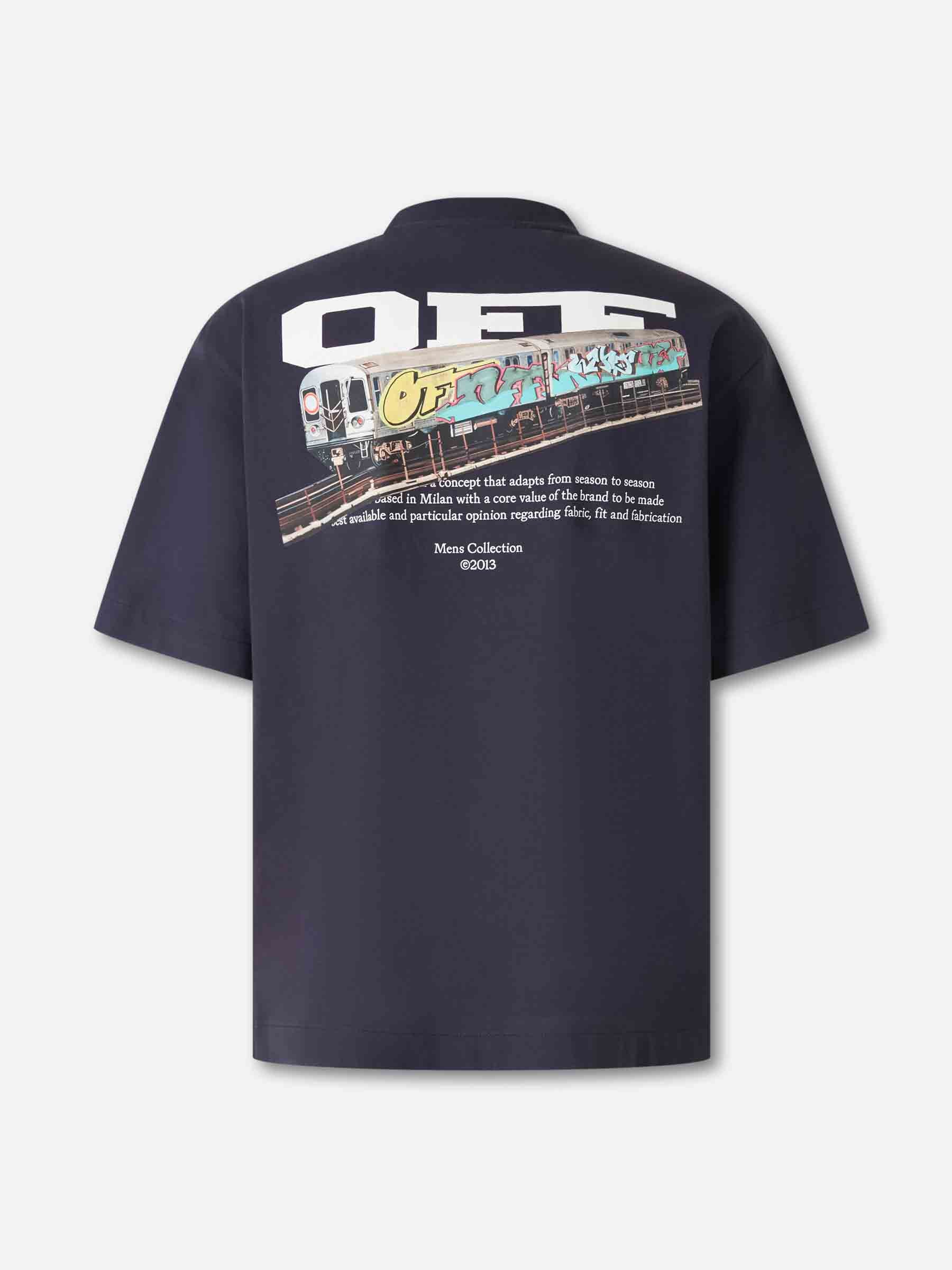 Off-White Hombre Barcelona Camiseta Manga Corta color Azul Marino sku 553-004384 01 - Foto 2