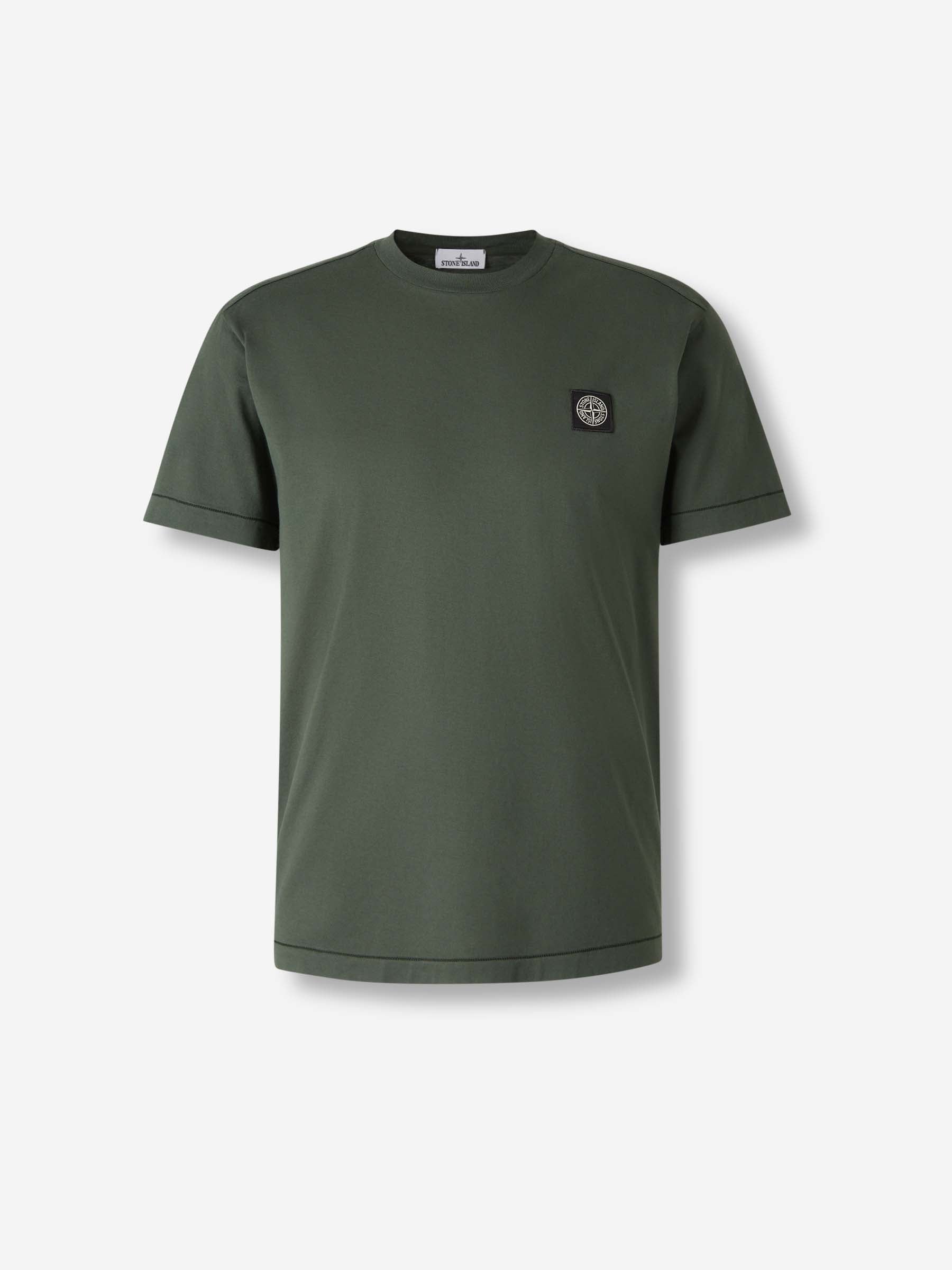 Stone Island Hombre Barcelona Camiseta Algodón Compass color Verde Oscuro sku 553-004390 05 - Foto 1