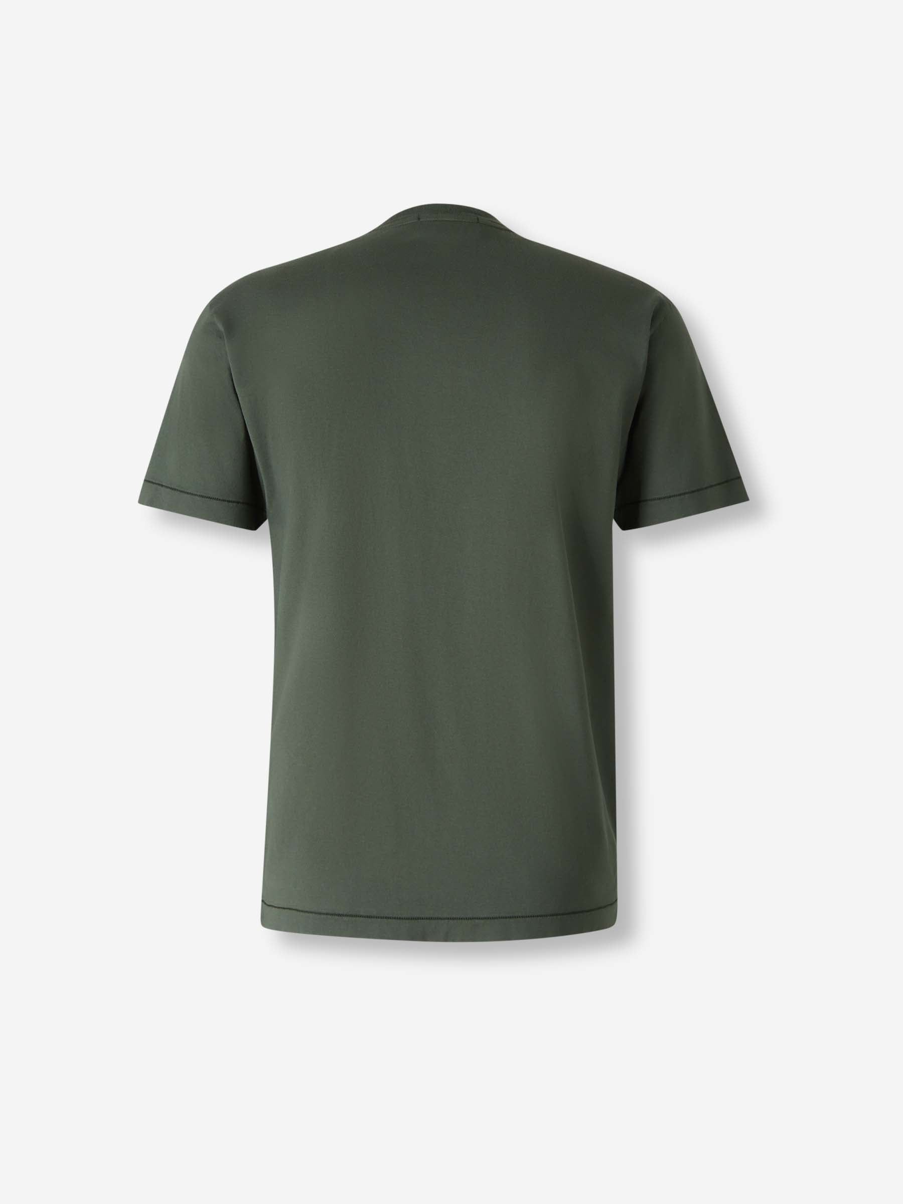 Stone Island Hombre Barcelona Camiseta Algodón Compass color Verde Oscuro sku 553-004390 05 - Foto 2