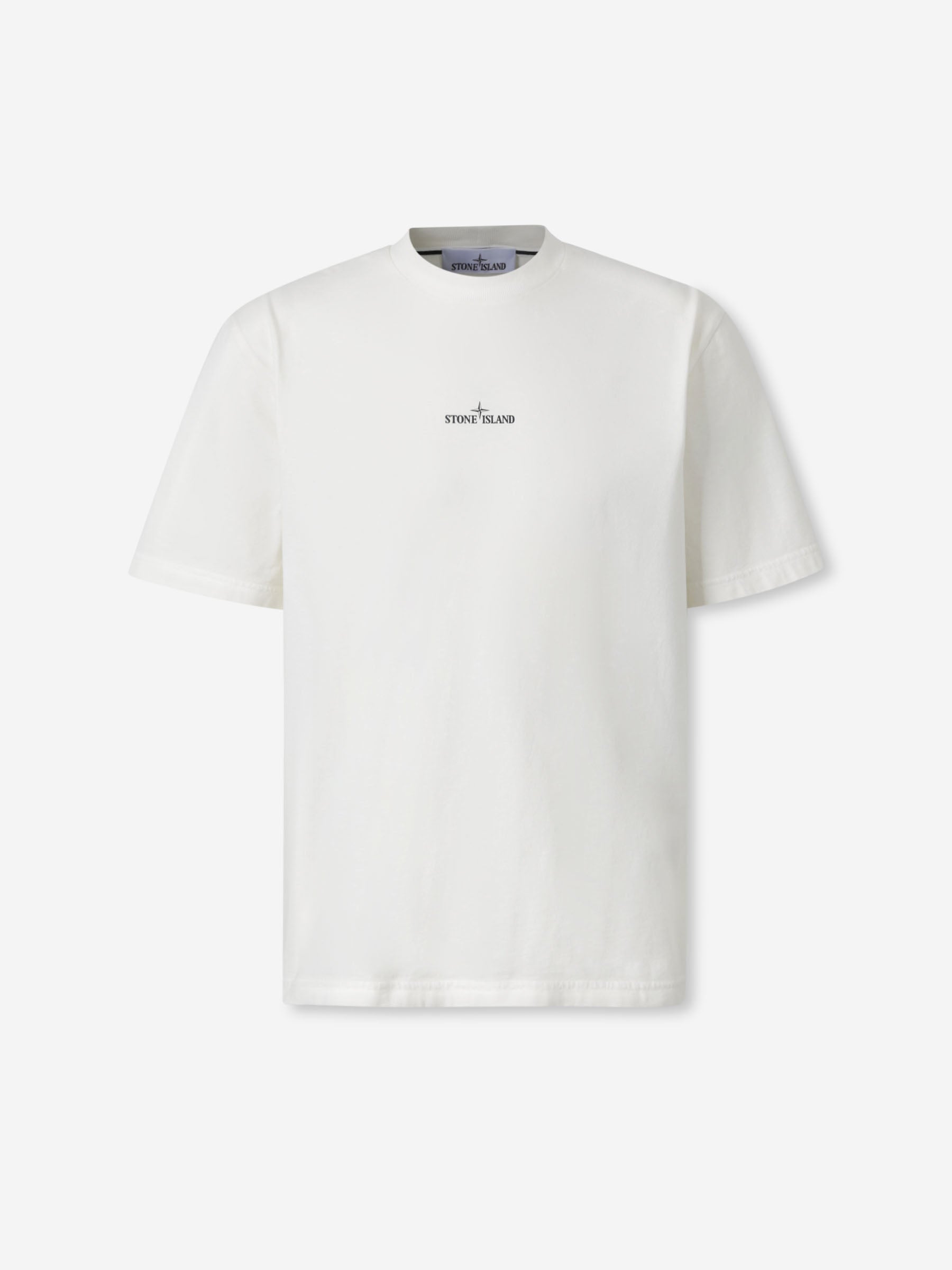 Stone Island Hombre Barcelona Camiseta Algodón Logo color Marfil sku 553-004392 02 - Foto 1