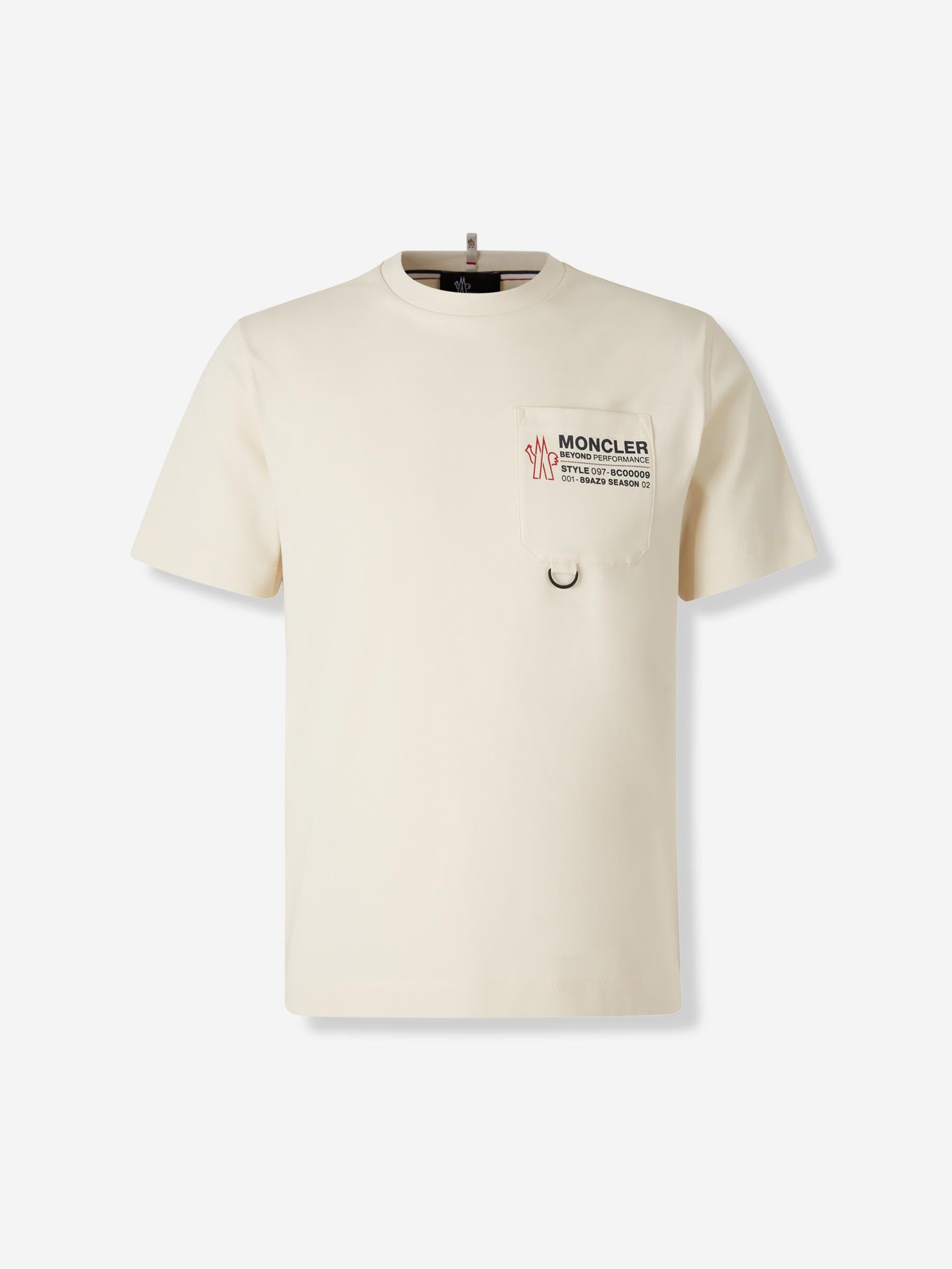 Moncler Grenoble Hombre Barcelona Camiseta Cuello Redondo color Beige sku 553-004401 01 - Foto 1