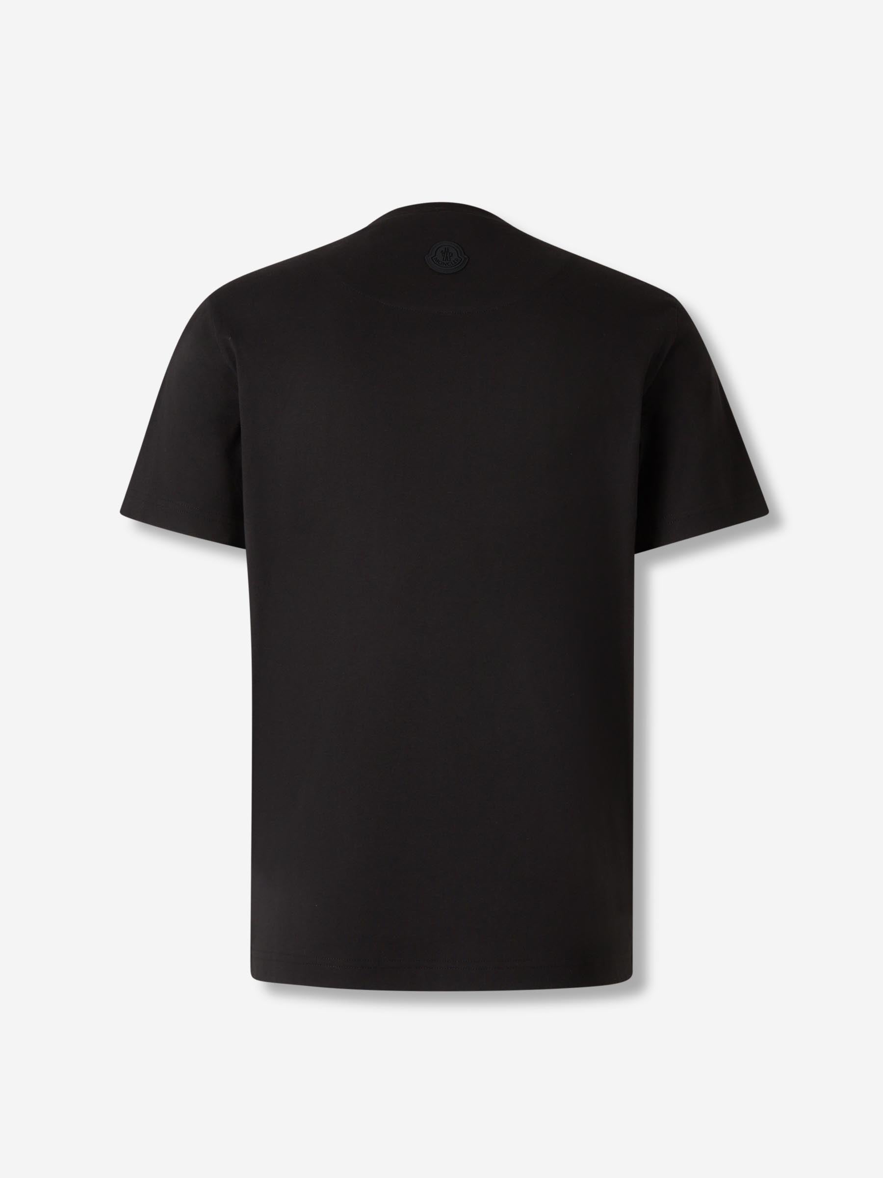 Moncler Hombre Barcelona Camiseta Logo Algodón color Blanco sku 553-004423 02 - Foto 2