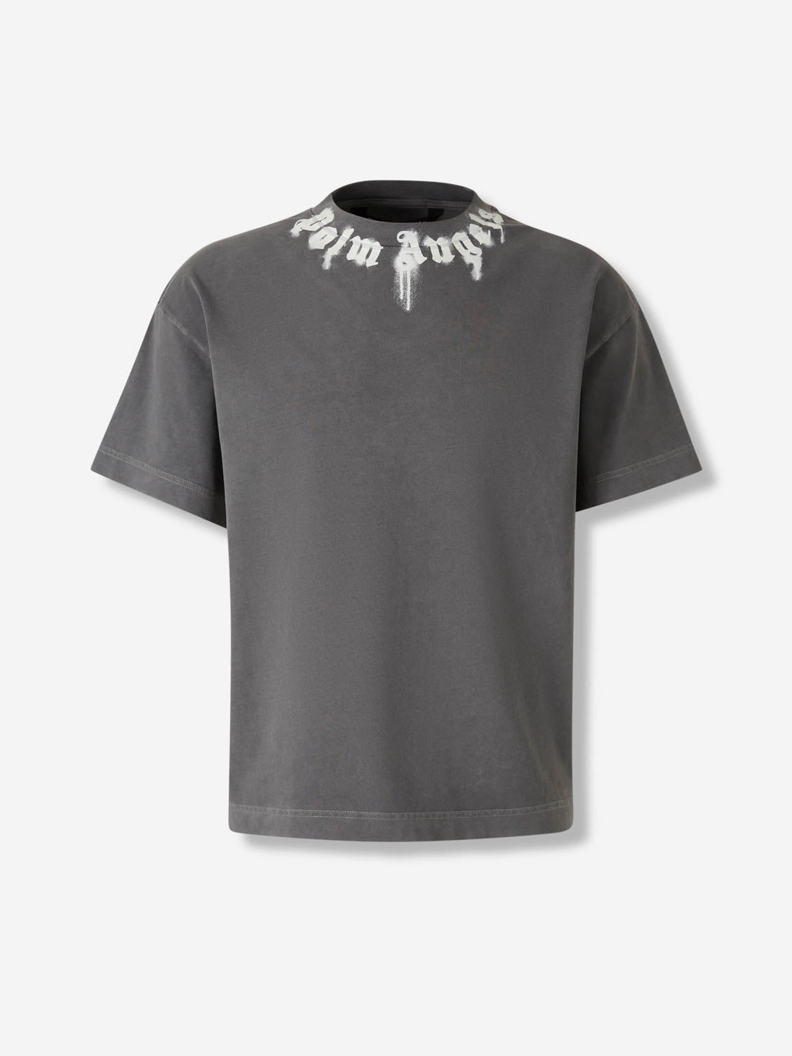 Palm Angels Hombre Barcelona Camiseta manga corta con logo en el cuello color Gris sku 553-004430 02 - Foto 1