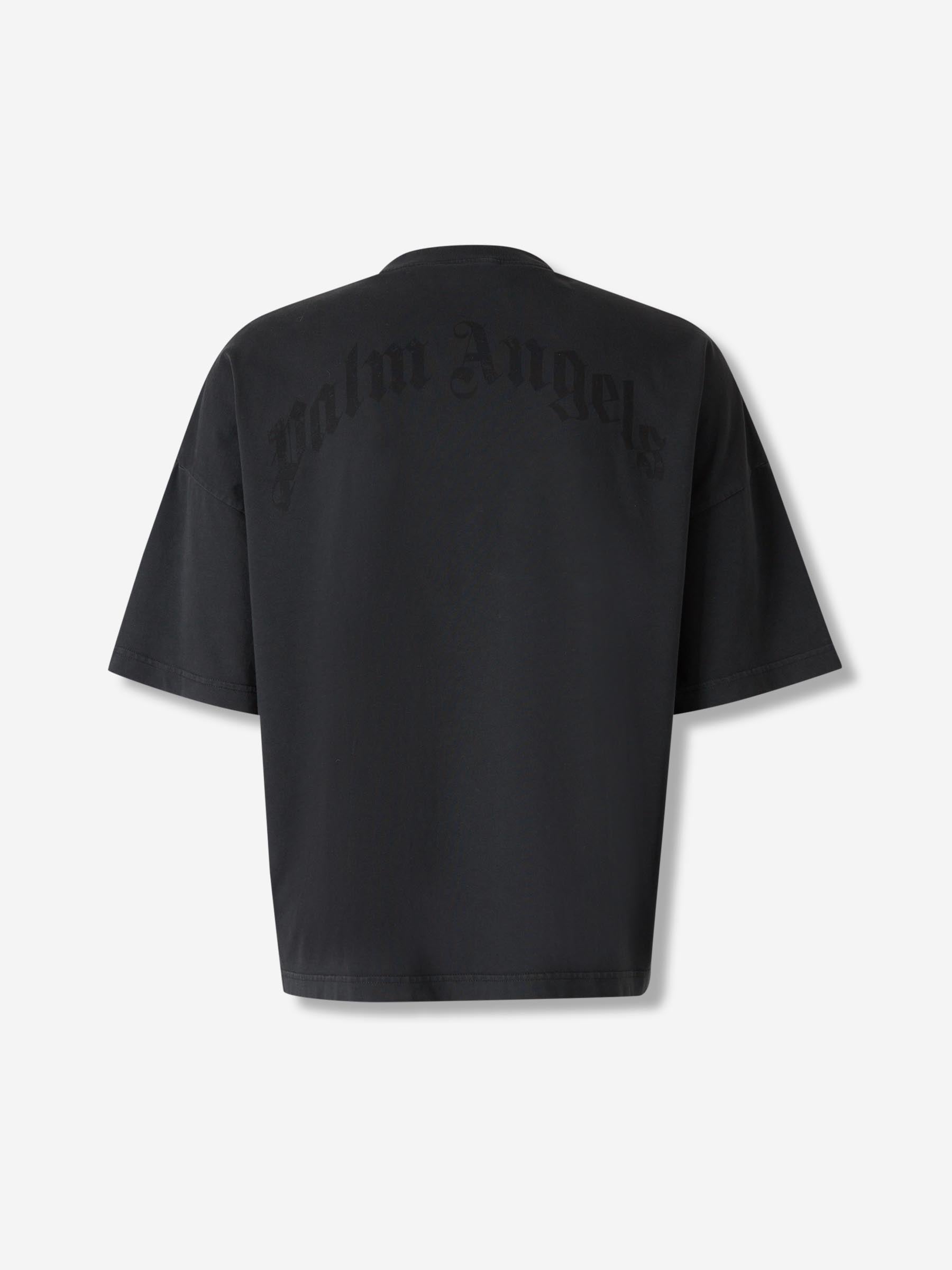 Palm Angels Hombre Barcelona Camiseta Logo Cuello color Negro sku 553-004434 01 - Foto 2