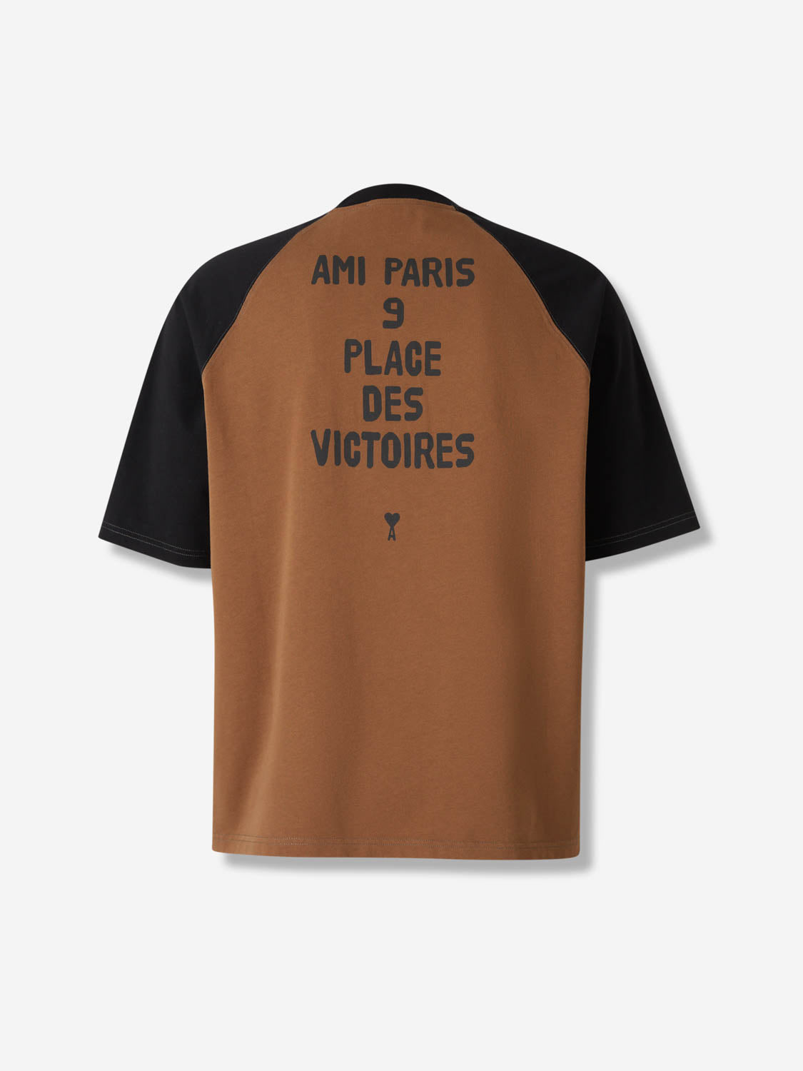 Ami Paris Hombre Barcelona Camiseta con logo bordado color Marrón sku 553-004435 01 - Foto 2