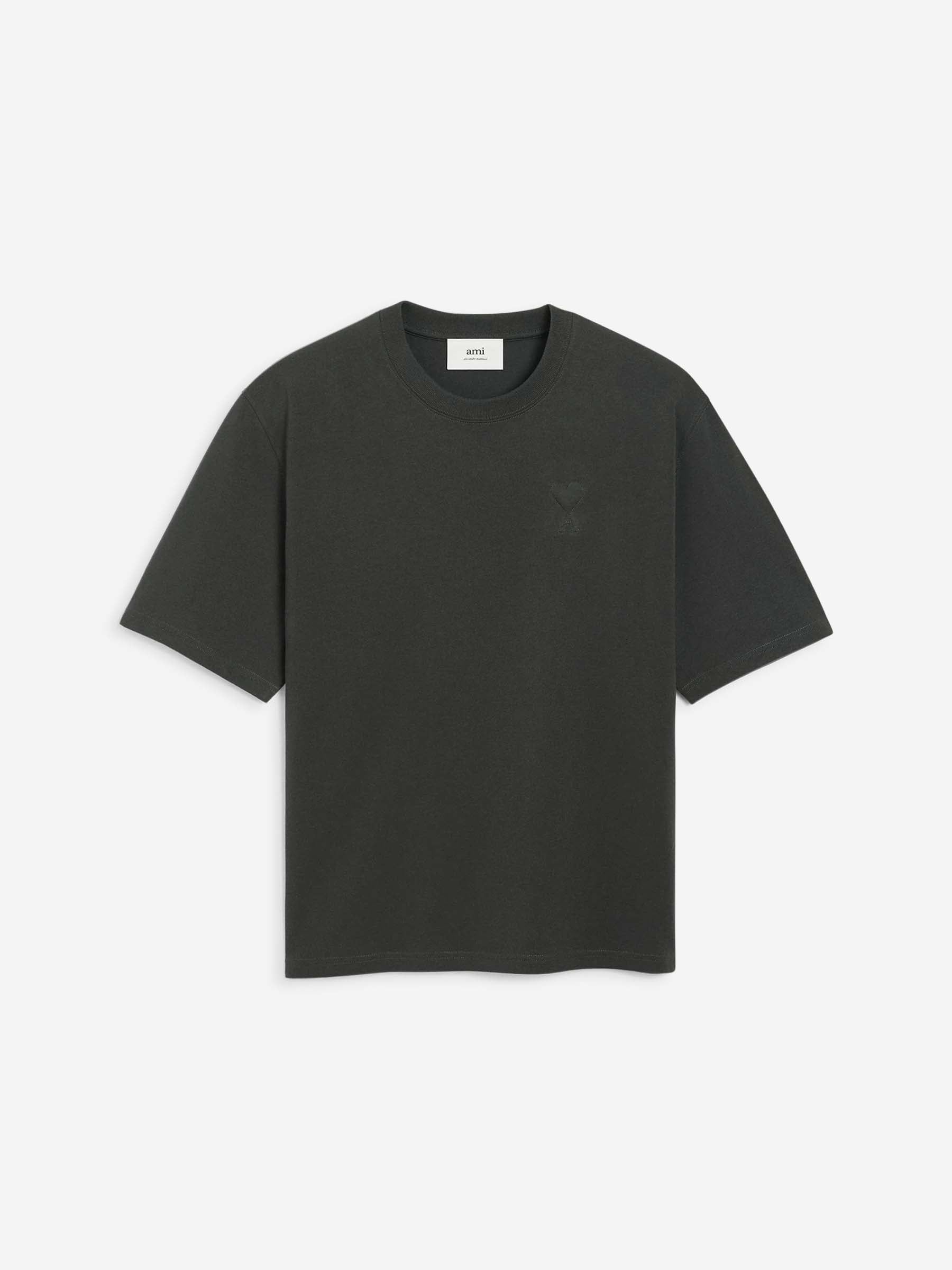 Ami Paris Hombre Barcelona Camiseta Logo Algodón color Verde Oscuro sku 553-004440 02 - Foto 1