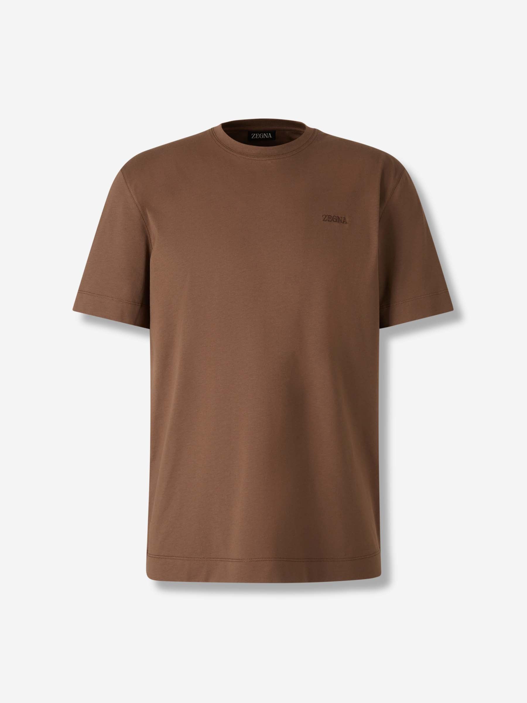 Zegna Hombre Barcelona Camiseta Cuello Redondo color Marrón sku 553-004446 04 - Foto 1