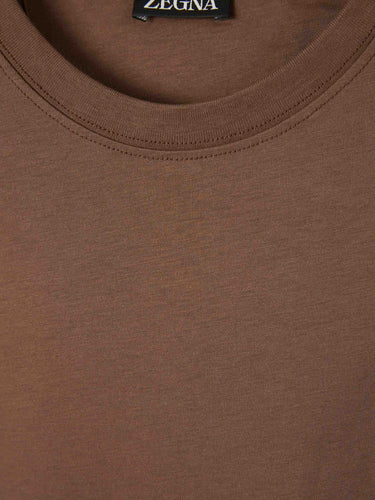 Zegna Hombre Barcelona Camiseta Cuello Redondo color Marrón sku 553-004446 04 - Foto 3