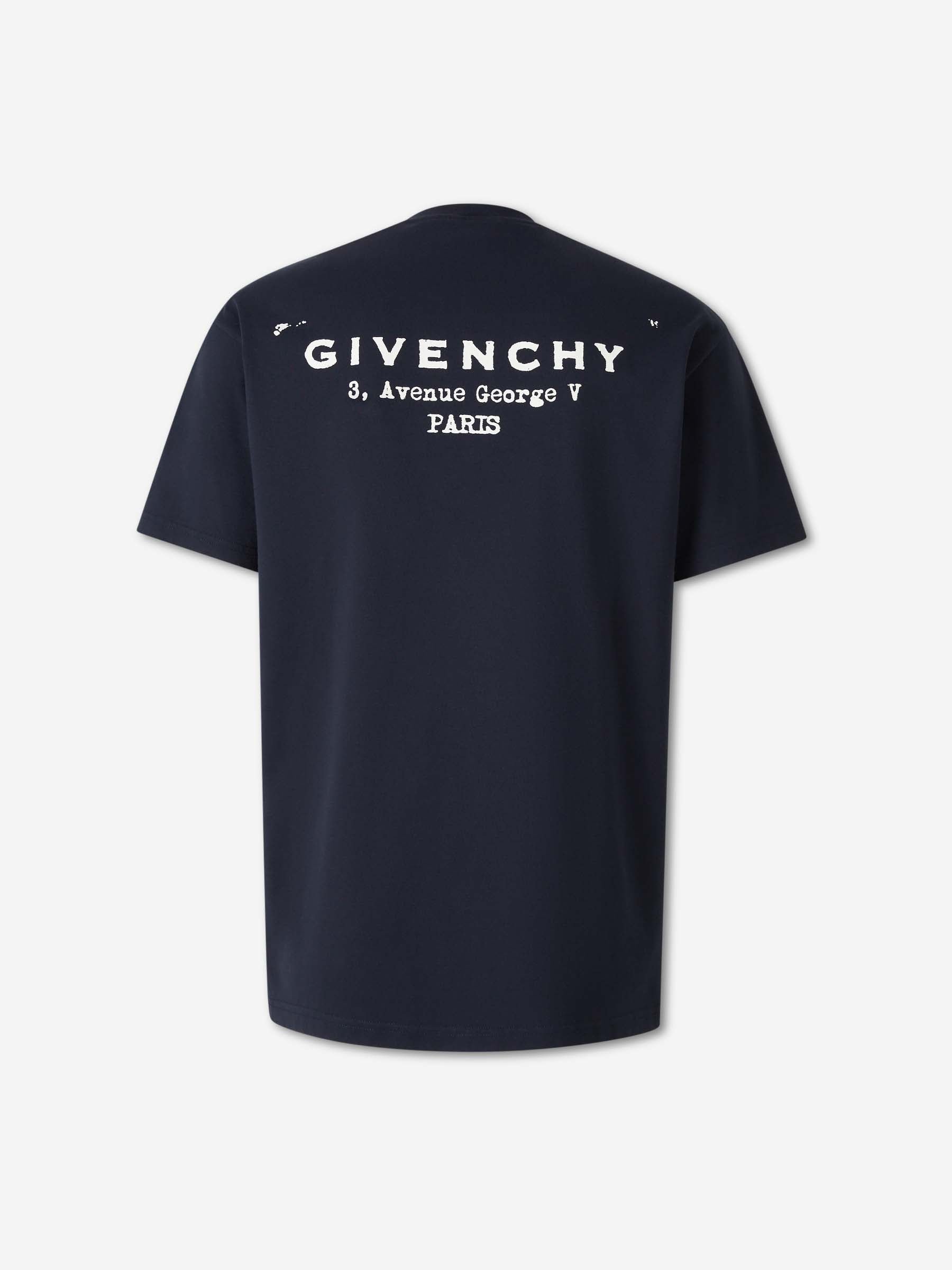 Givenchy Hombre Barcelona Camiseta Logo Estampado color Azul Noche sku 553-004447 02 - Foto 2