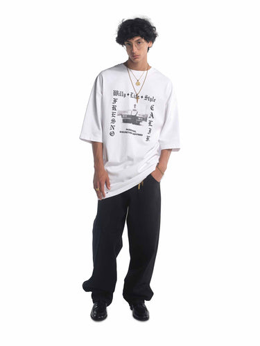 Willy Chavarria Hombre Barcelona Camiseta Cuello Redondo color Blanco sku 553-004450 01 - Foto 2