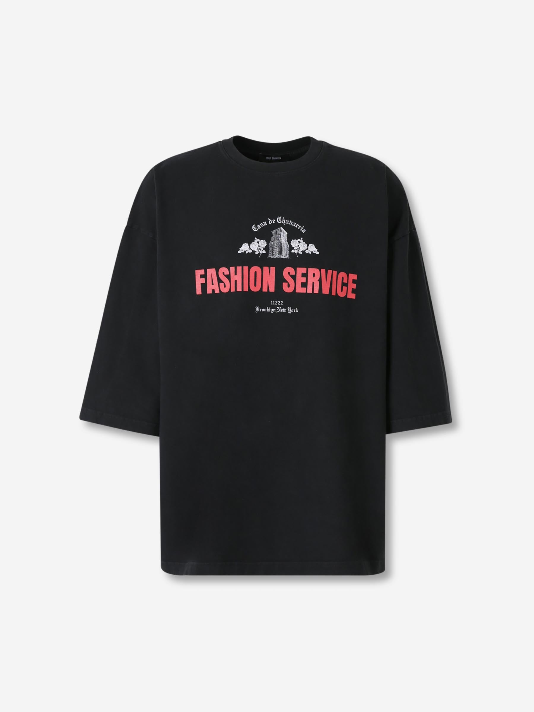 Willy Chavarria Hombre Barcelona Camiseta Oversize Buffalo color Negro sku 553-004452 01 - Foto 1