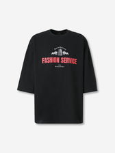 Willy Chavarria Hombre Barcelona Camiseta Oversize Buffalo color Negro sku 553-004452 01 - Foto 1