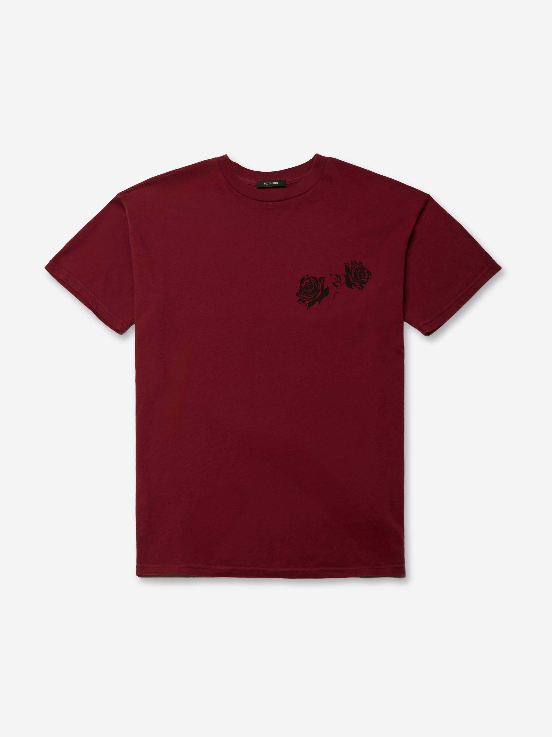 Willy Chavarria Hombre Barcelona Camiseta Willy Label Easy Tee color Burdeos sku 553-004453 01 - Foto 1