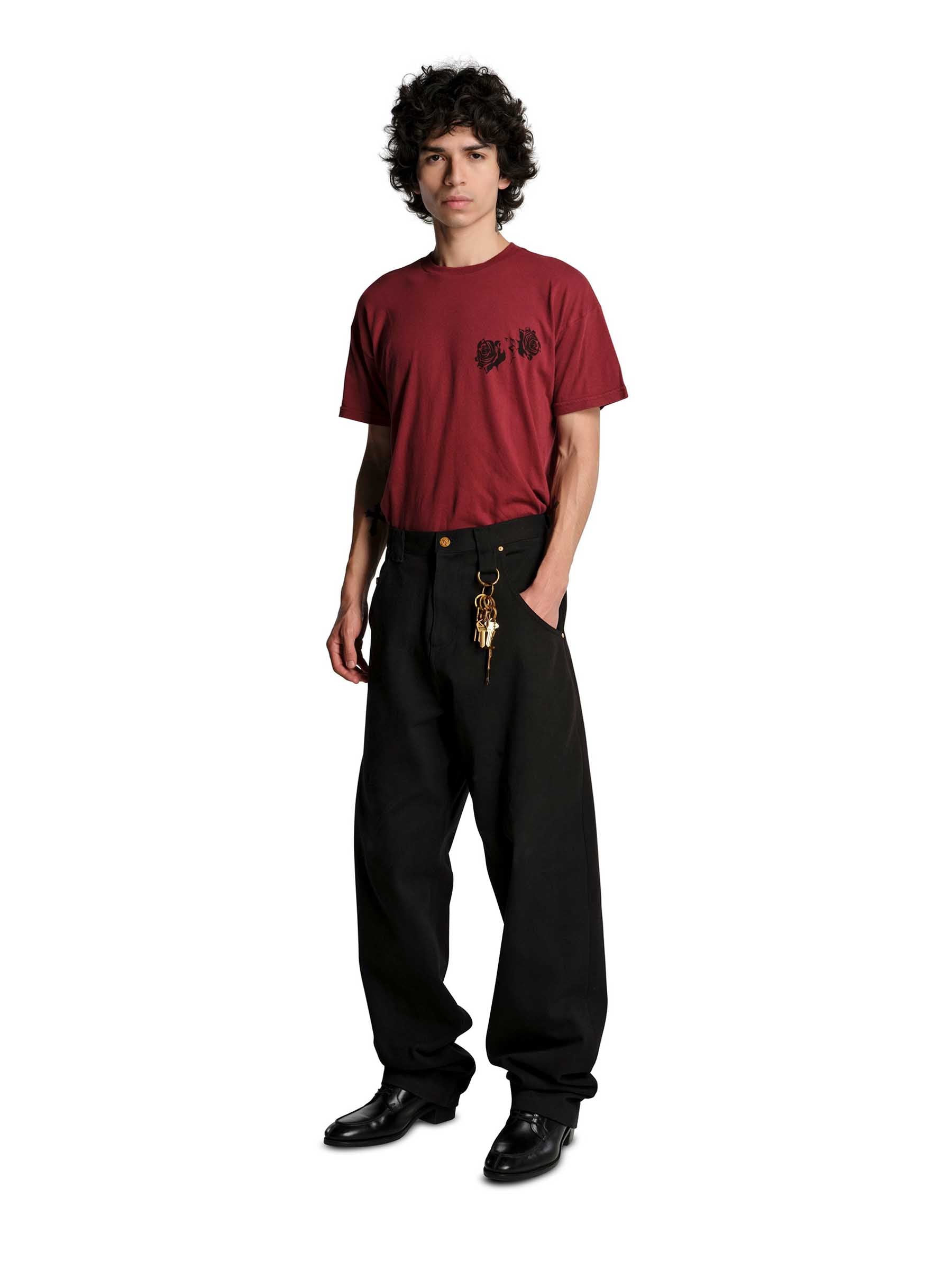 Willy Chavarria Hombre Barcelona Camiseta Willy Label Easy Tee color Burdeos sku 553-004453 01 - Foto 2