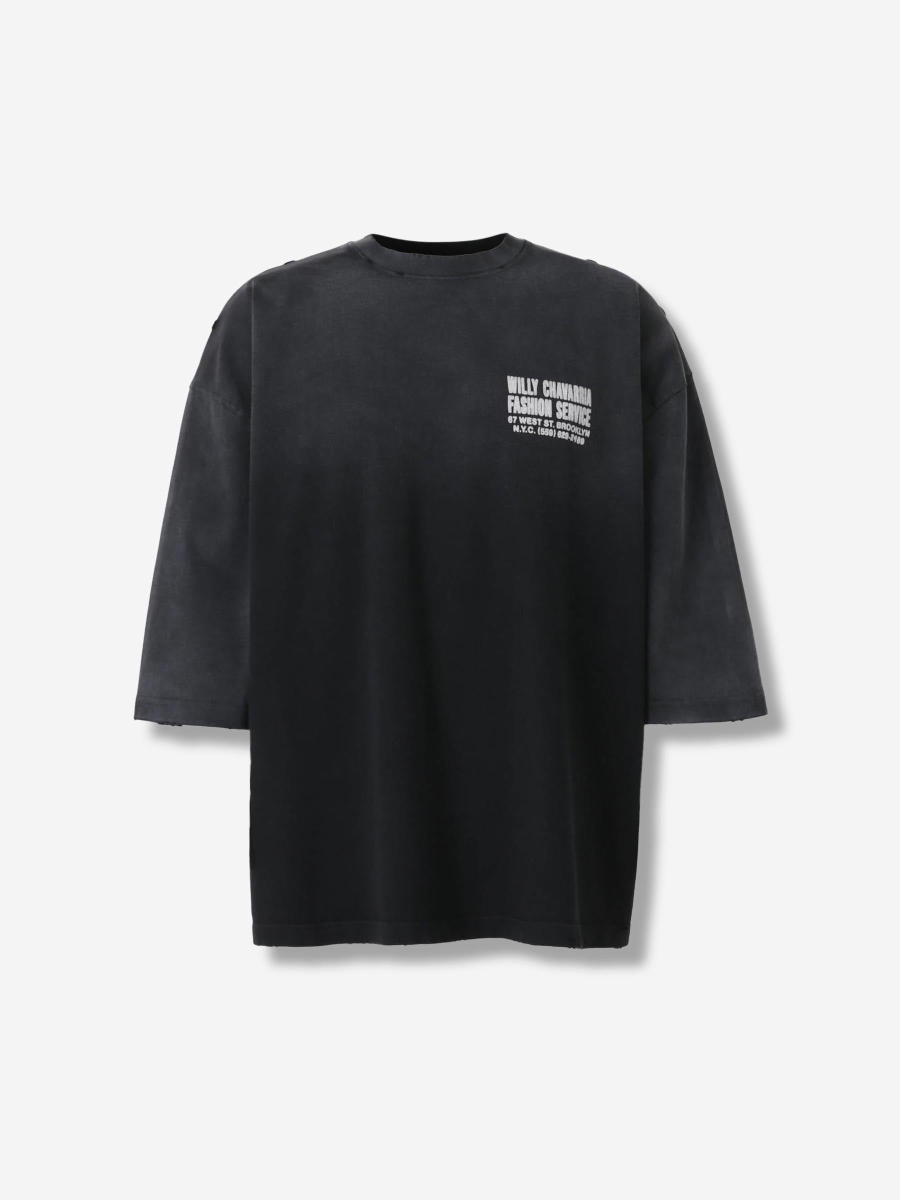 Willy Chavarria Hombre Barcelona Camiseta Oversize Estampado color Negro sku 553-004454 01 - Foto 1