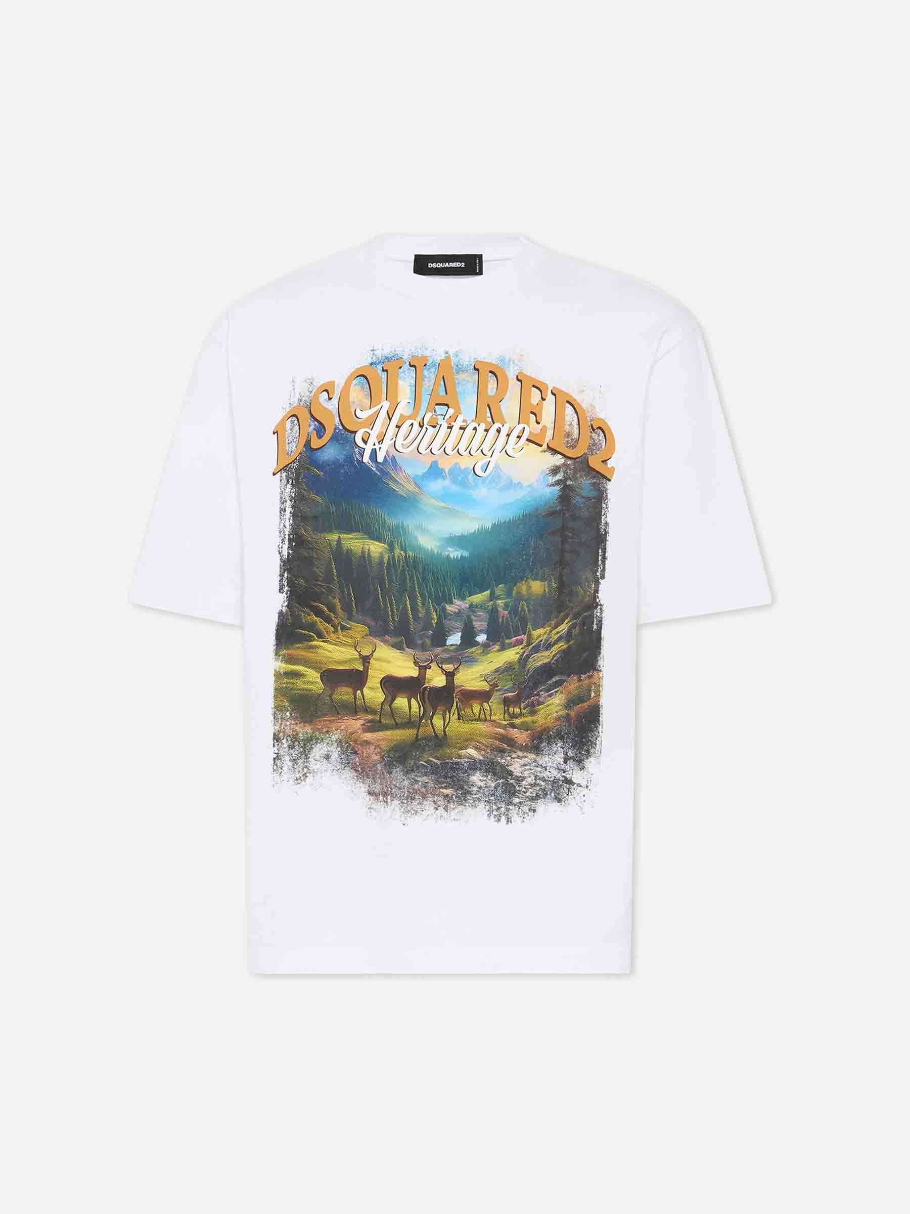 Dsquared2 Hombre Barcelona Camiseta estampada color Blanco sku 553-004460 01 - Foto 1