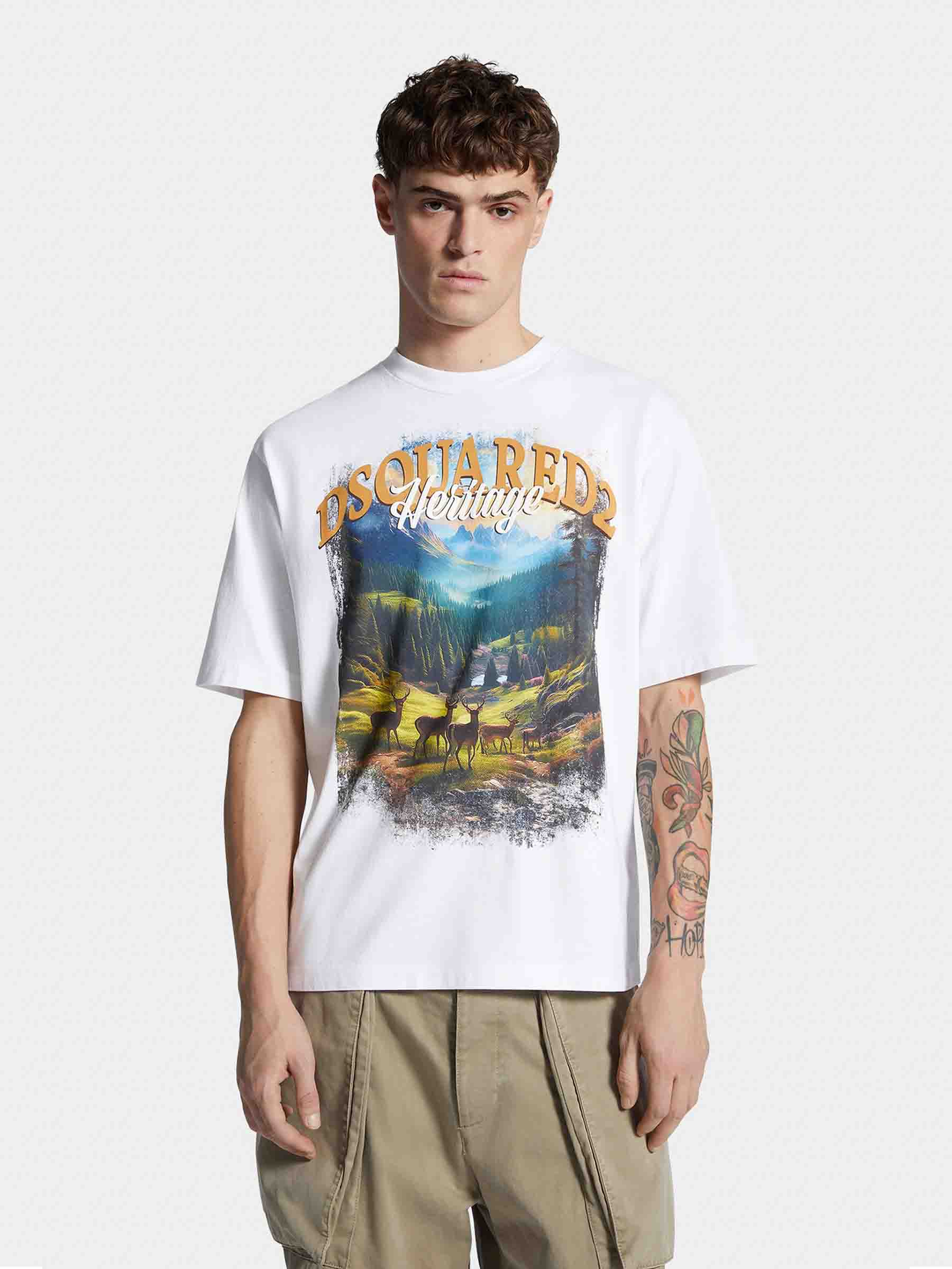 Dsquared2 Hombre Barcelona Camiseta estampada color Blanco sku 553-004460 01 - Foto 2