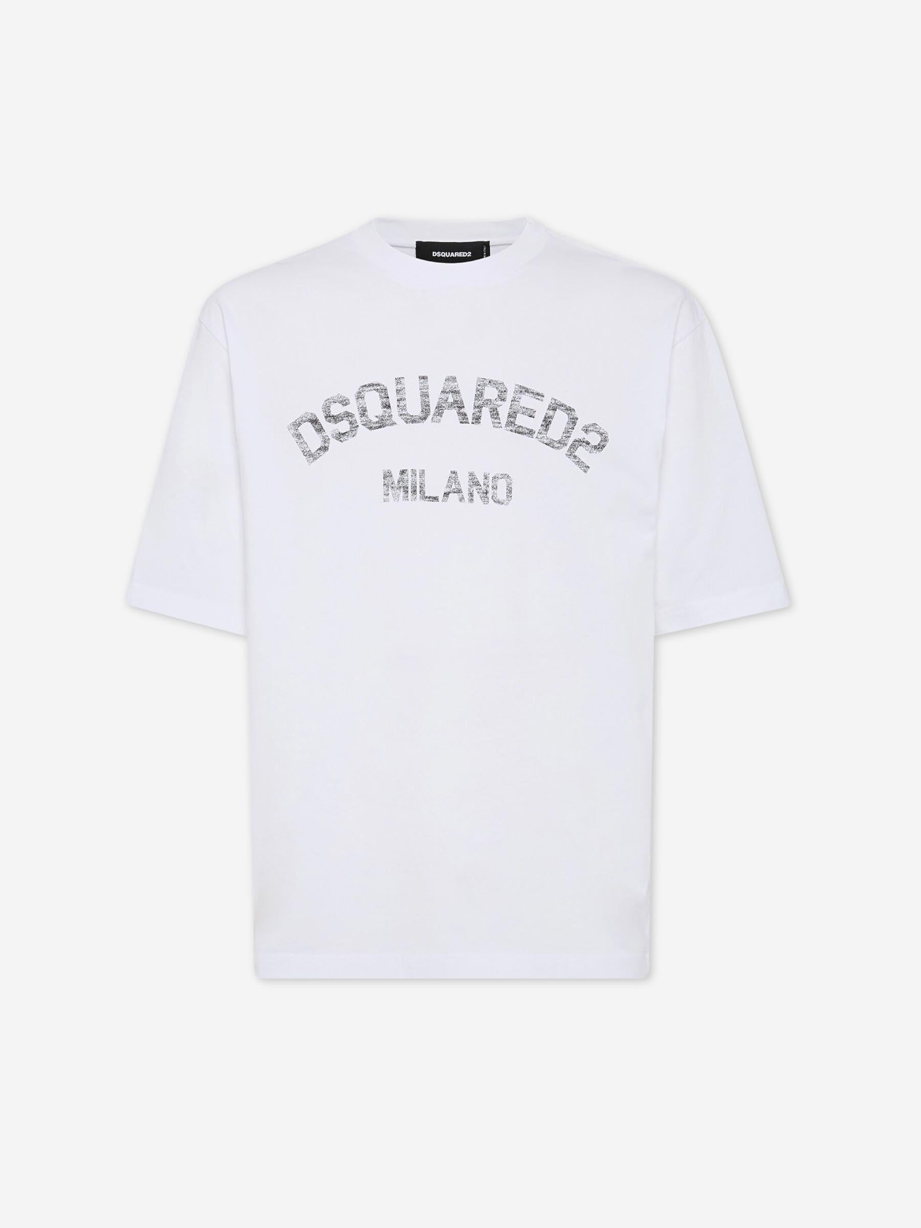 Dsquared2 Hombre Barcelona Camiseta con logo color Blanco sku 553-004462 01 - Foto 1