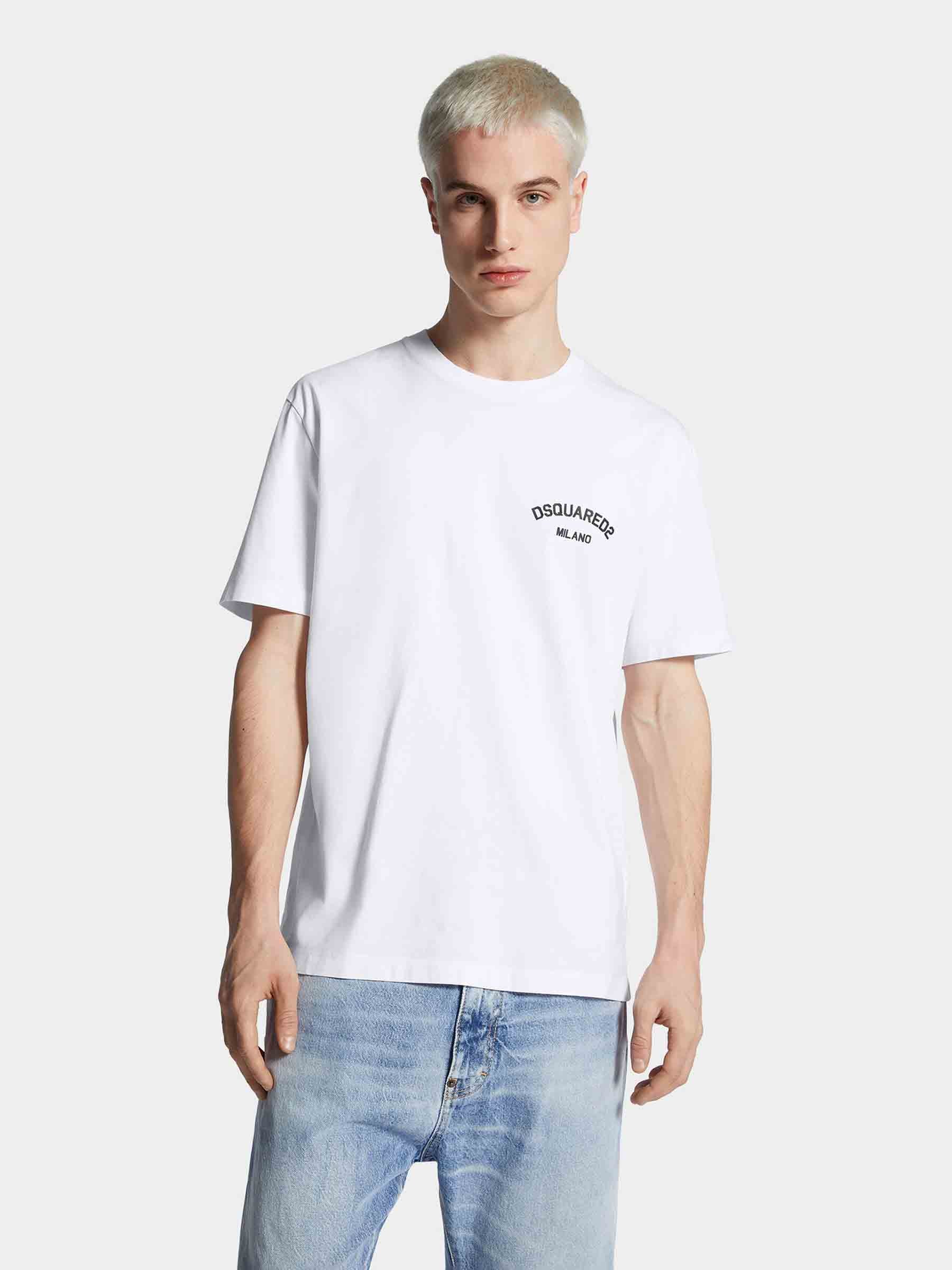 Dsquared2 Hombre Barcelona Camiseta con logo color Blanco sku 553-004463 01 - Foto 2