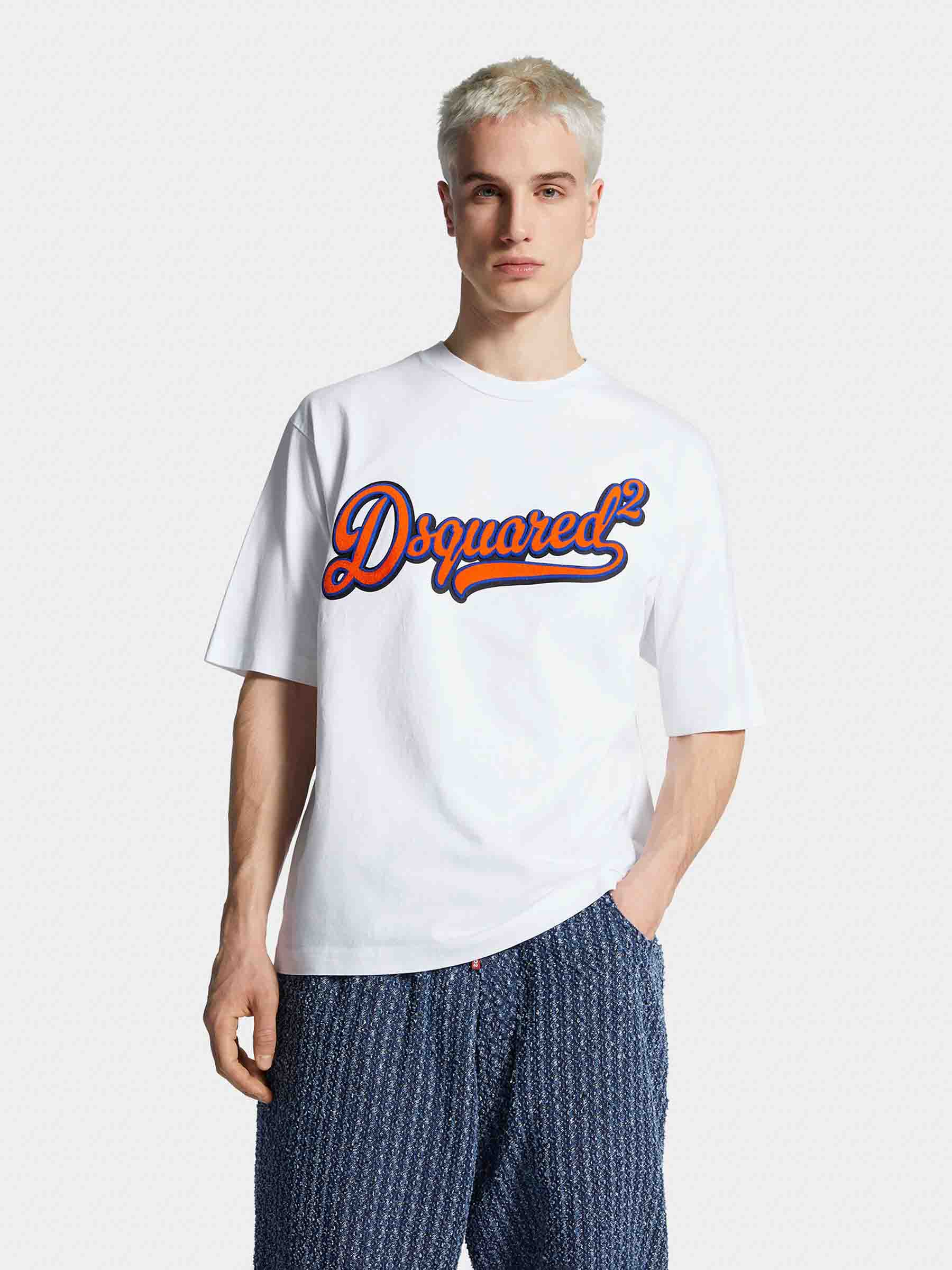 Dsquared2 Hombre Barcelona Camiseta Algodón Logo color Blanco sku 553-004464 01 - Foto 2