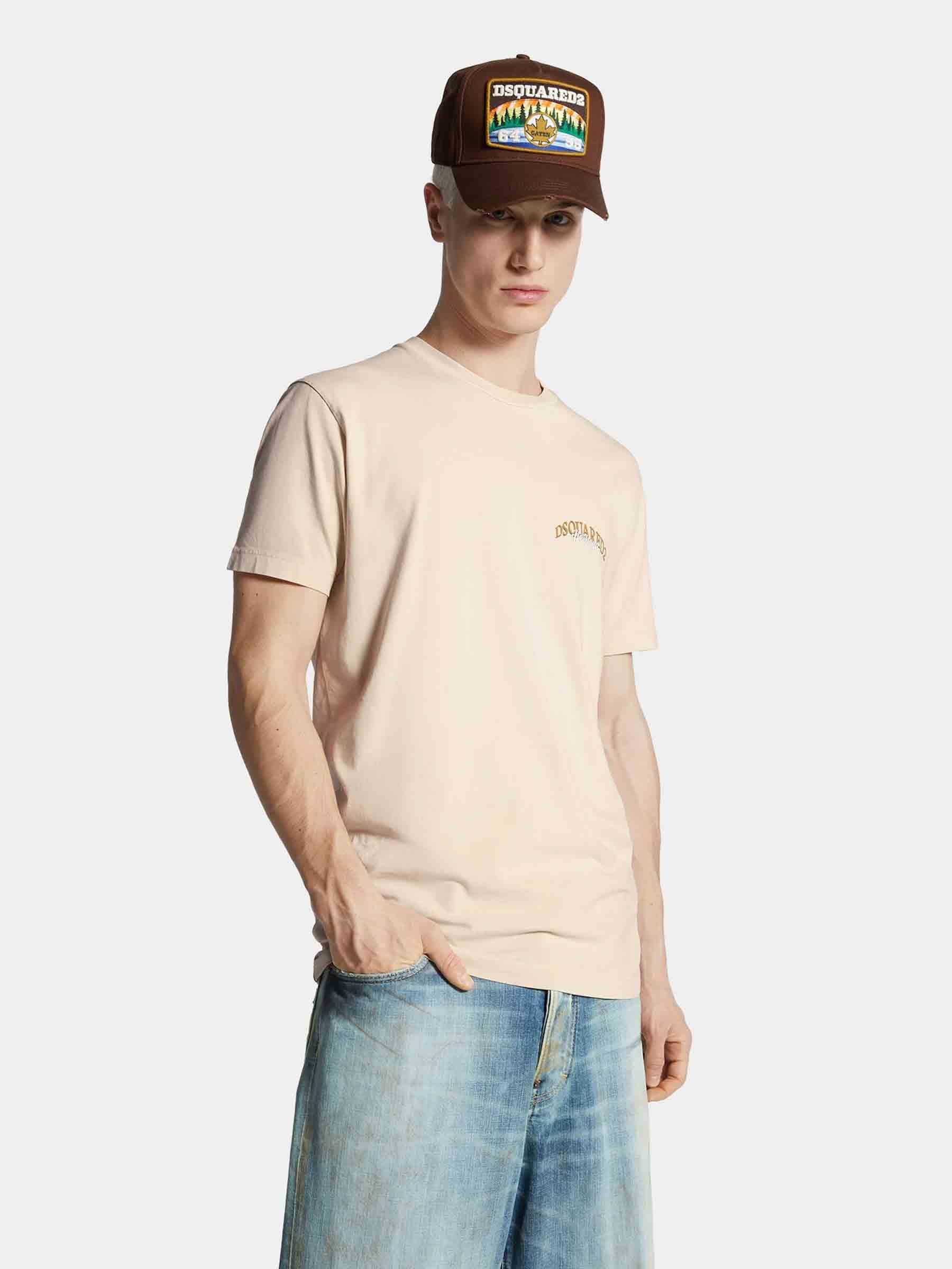 Dsquared2 Hombre Barcelona Camiseta Logo Algodón color Beige sku 553-004465 01 - Foto 2