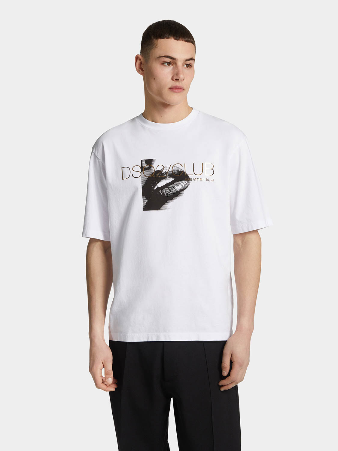 Dsquared2 Hombre Barcelona Camiseta Gráfica Algodón color Blanco sku 553-004472 01 - Foto 2