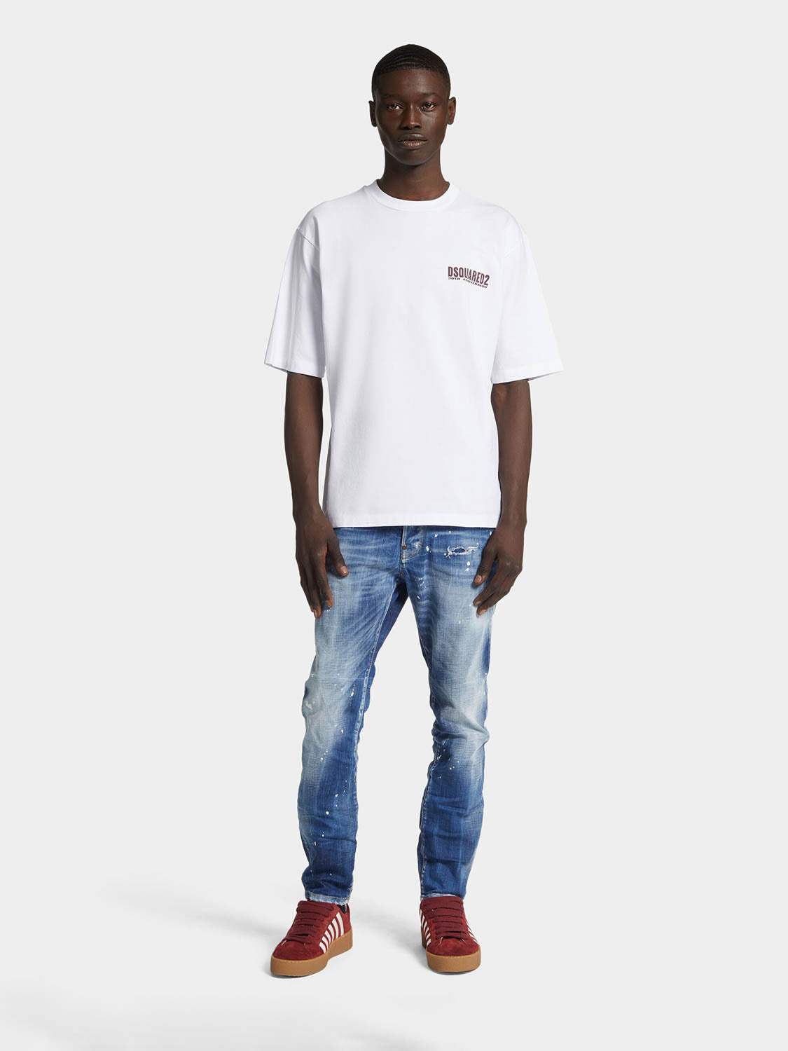 Dsquared2 Hombre Barcelona Camiseta Cuello Redondo color Blanco sku 553-004477 01 - Foto 2