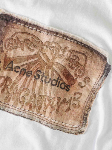 Acne Studios Hombre Barcelona Camiseta Logo color Blanco sku 553-004480 01 - Foto 4