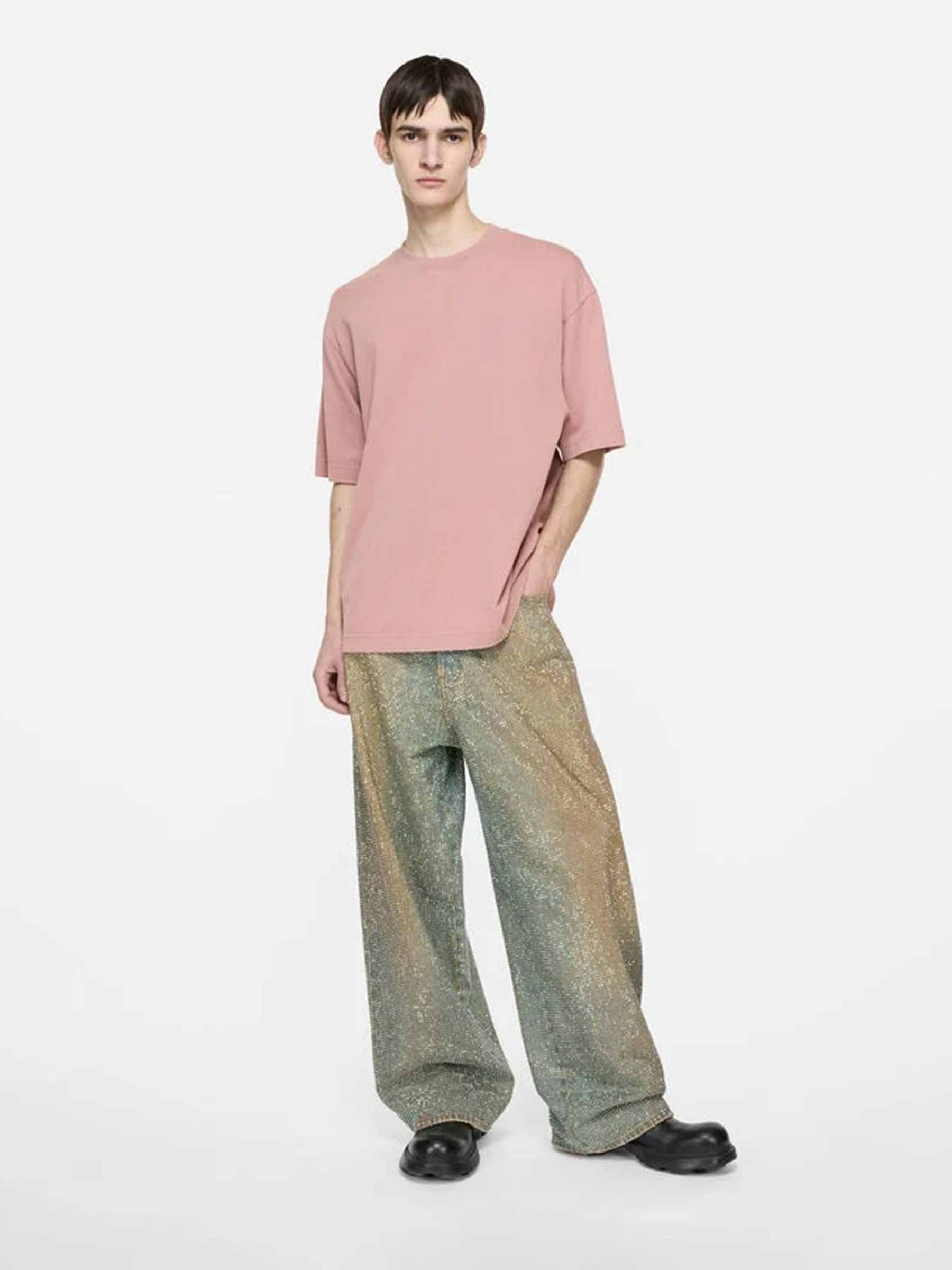 Acne Studios Hombre Barcelona Camiseta Cuello Redondo color Lavanda sku 553-004481 02 - Foto 2