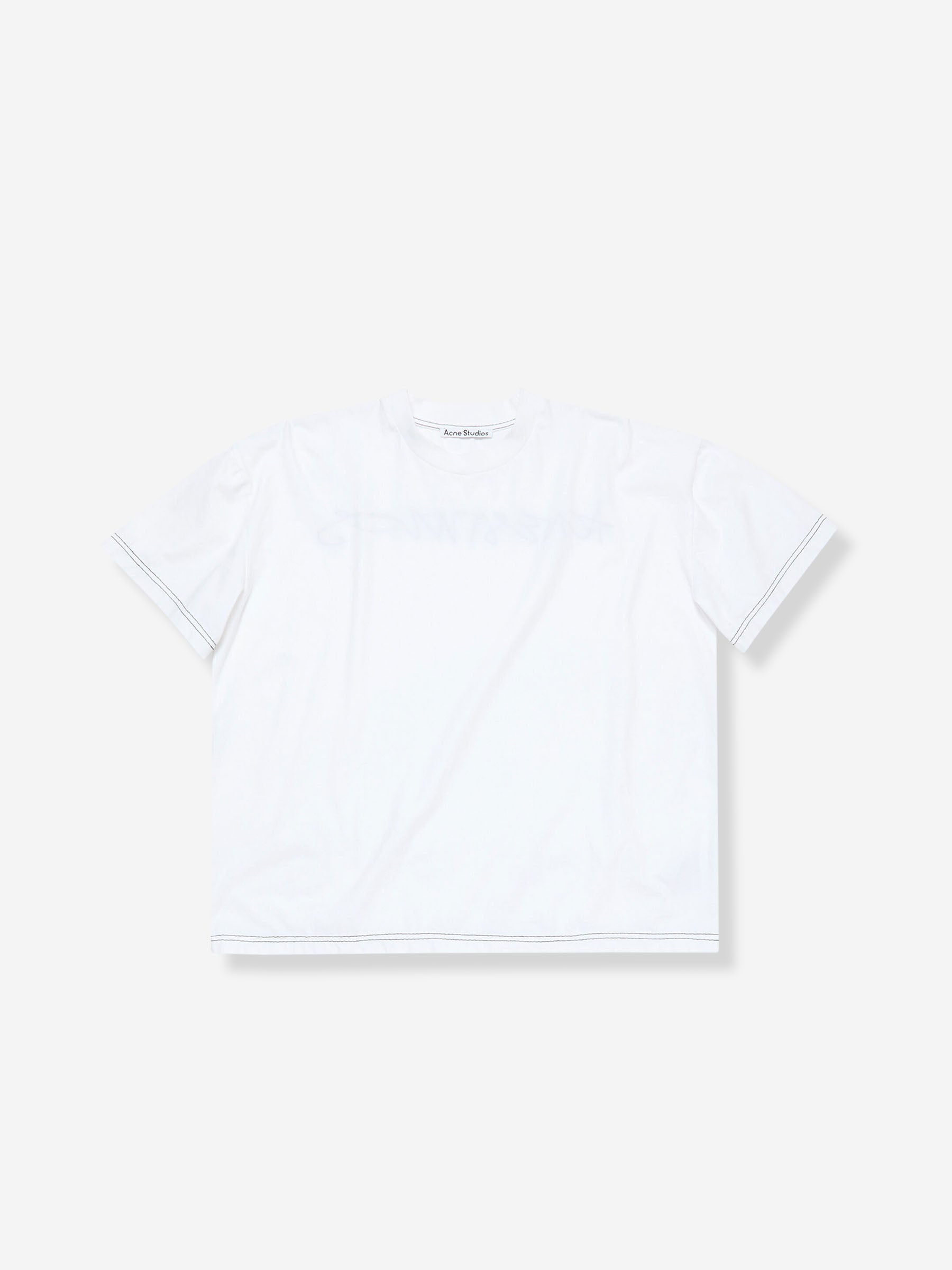 Acne Studios Hombre Barcelona Camiseta Logo color Blanco sku 553-004483 02 - Foto 2