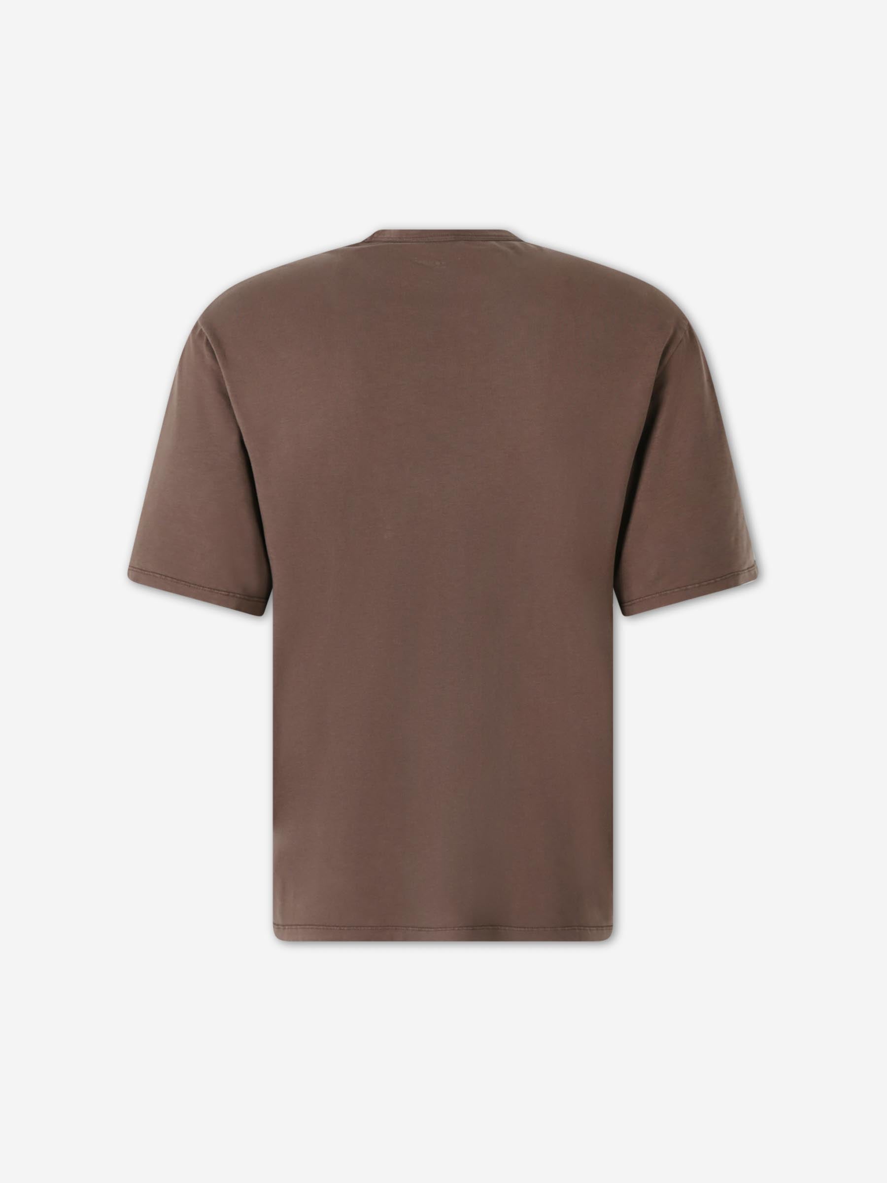 Officine Générale Hombre Barcelona Camiseta con Bolsillo color Marrón Oscuro sku 553-004488 01 - Foto 2