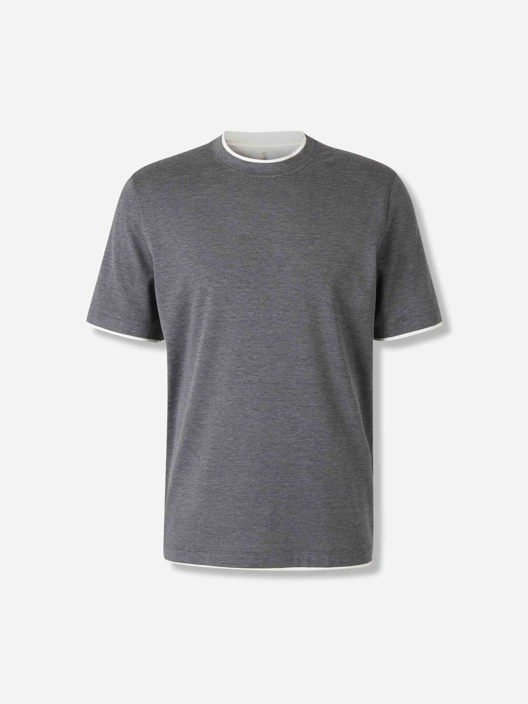 Brunello Cucinelli Hombre Barcelona Camiseta Manga Corta color Gris sku 553-004493 01 - Foto 1