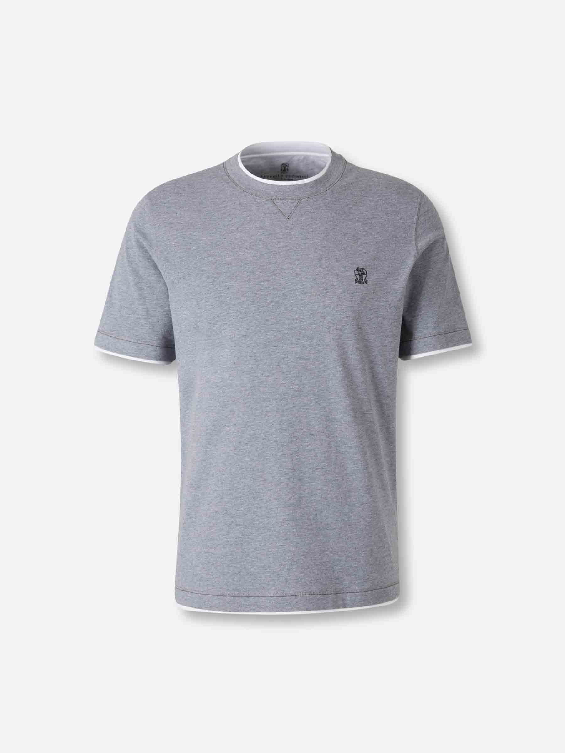 Brunello Cucinelli Hombre Barcelona Camiseta Manga Corta color Gris sku 553-004494 01 - Foto 1