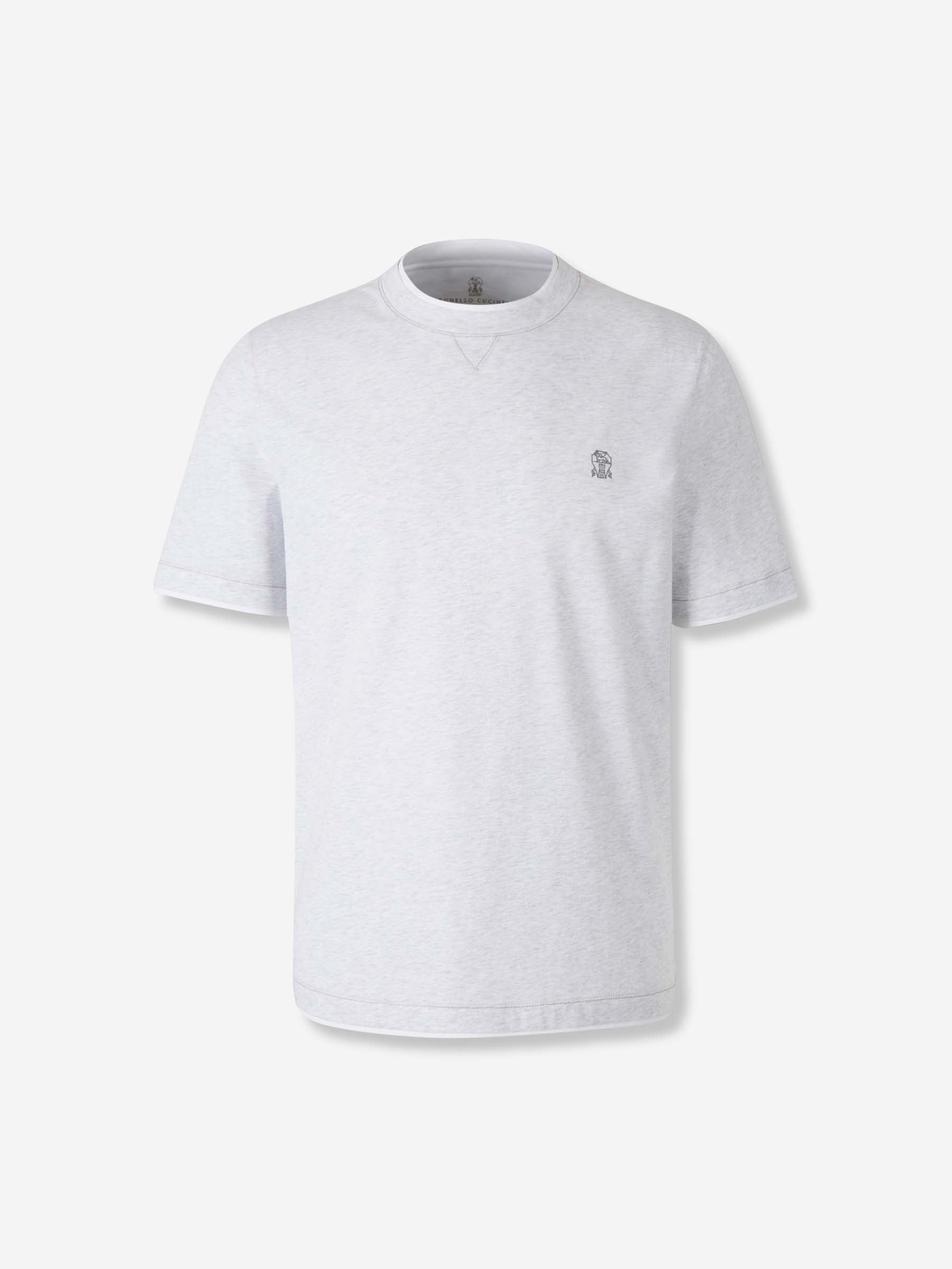 Brunello Cucinelli Hombre Barcelona Camiseta Manga Corta color Gris Claro sku 553-004494 03 - Foto 1