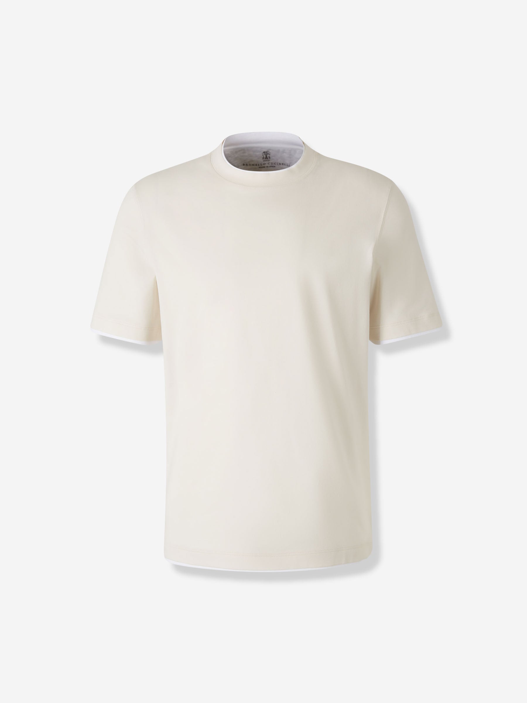 Brunello Cucinelli Hombre Barcelona Camiseta Manga Corta color Marfil sku 553-004496 01 - Foto 1