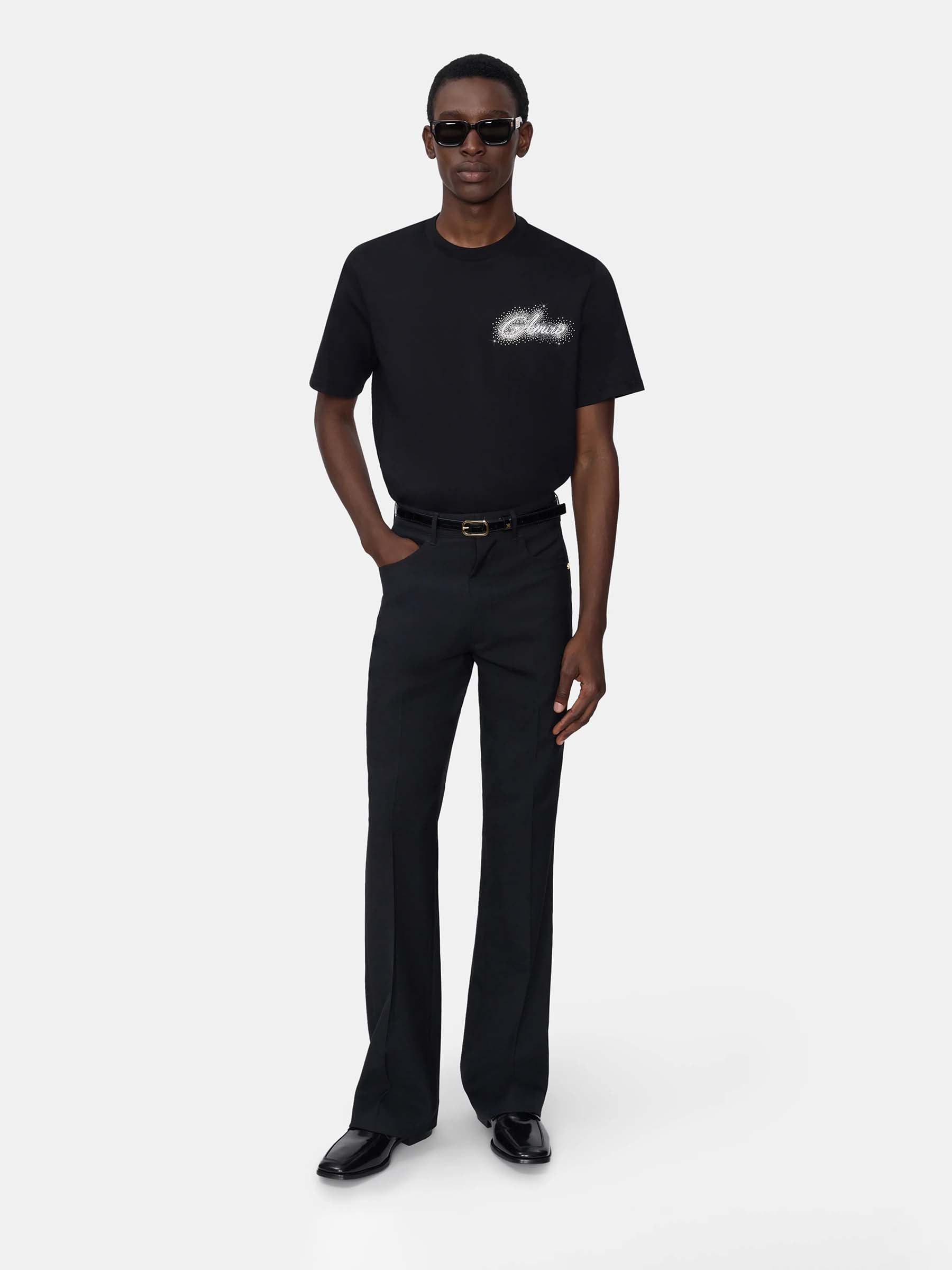 Amiri Hombre Barcelona Camiseta Crystal Script color Negro sku 553-004509 01 - Foto 2