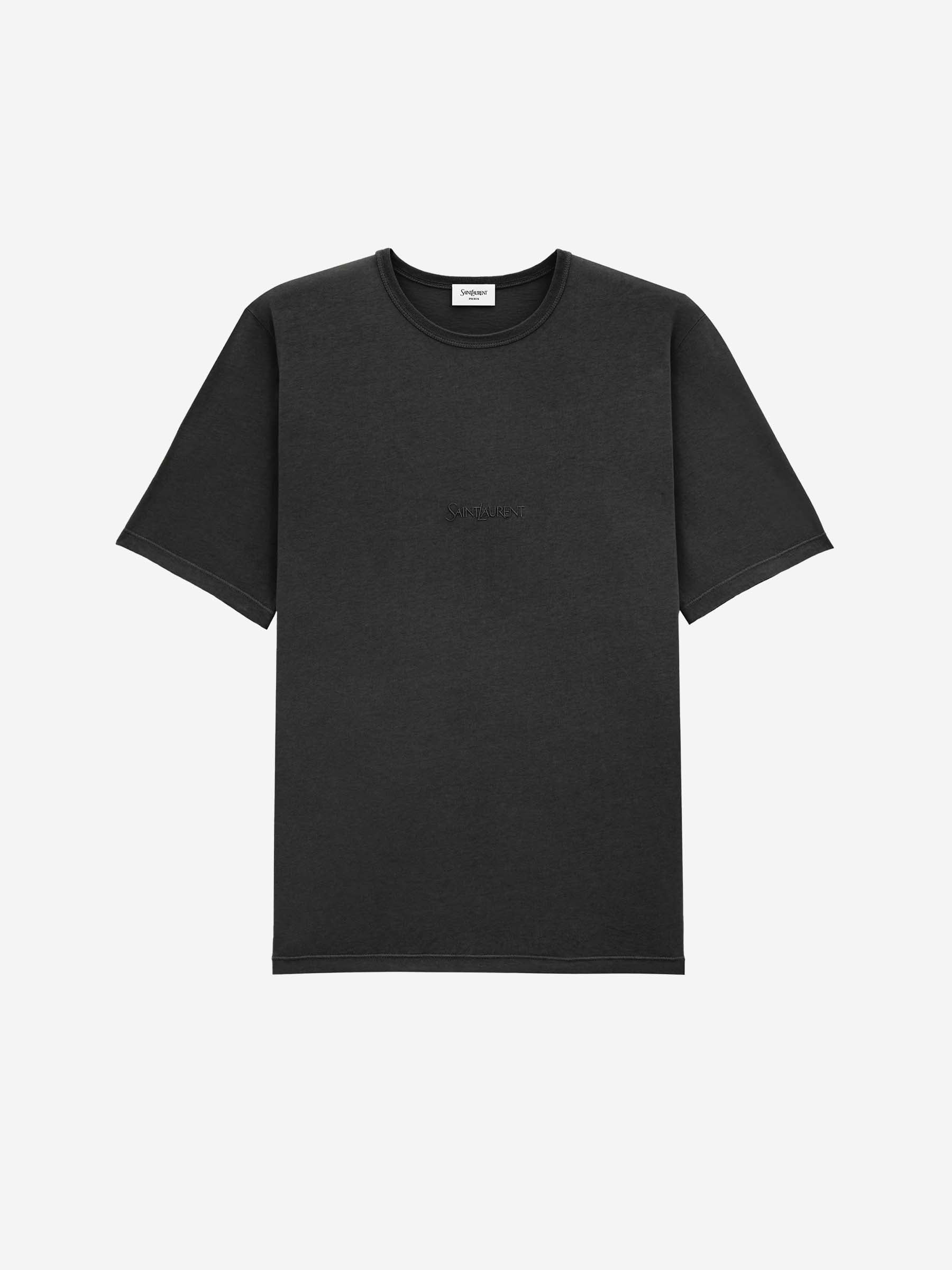 Saint Laurent Hombre Barcelona Camiseta Algodón Logo color Negro sku 553-004513 01 - Foto 1