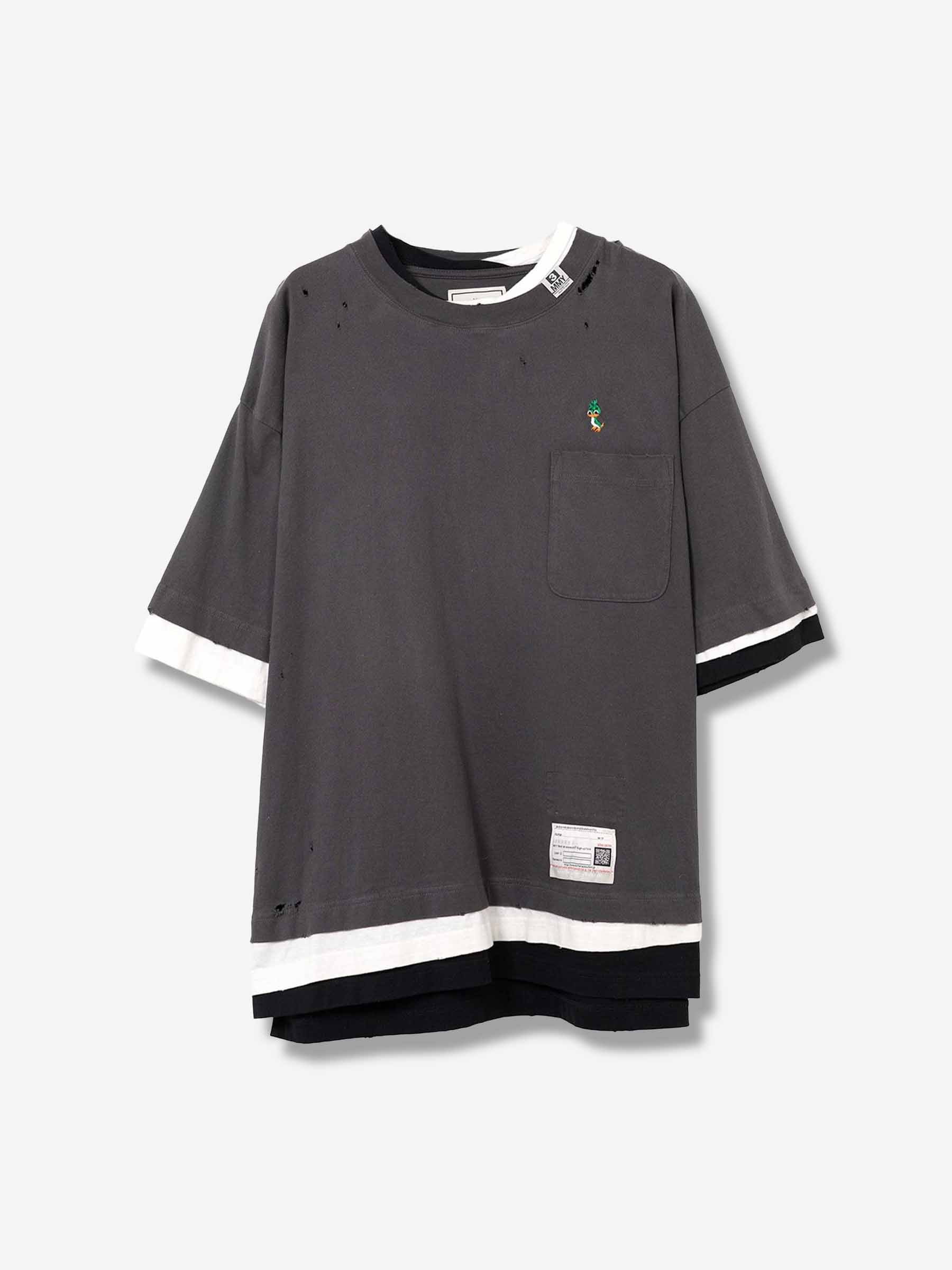 Maison Mihara Yasuhiro Hombre Barcelona Camiseta Cuello Redondo color Negro sku 553-004522 01 - Foto 1