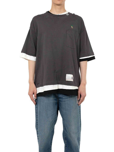 Maison Mihara Yasuhiro Hombre Barcelona Camiseta Cuello Redondo color Negro sku 553-004522 01 - Foto 2