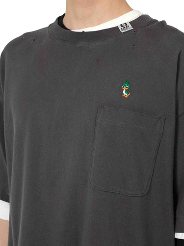 Maison Mihara Yasuhiro Hombre Barcelona Camiseta Cuello Redondo color Negro sku 553-004522 01 - Foto 3