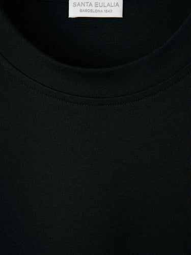 Santa Eulalia Hombre Barcelona Camiseta Lisa Algodón color Negro sku 553-004530 03 - Foto 3
