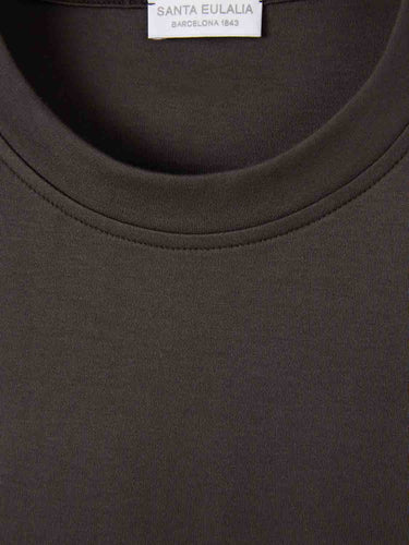 Santa Eulalia Hombre Barcelona Camiseta Lisa Algodón color Marrón Oscuro sku 553-004530 04 - Foto 3