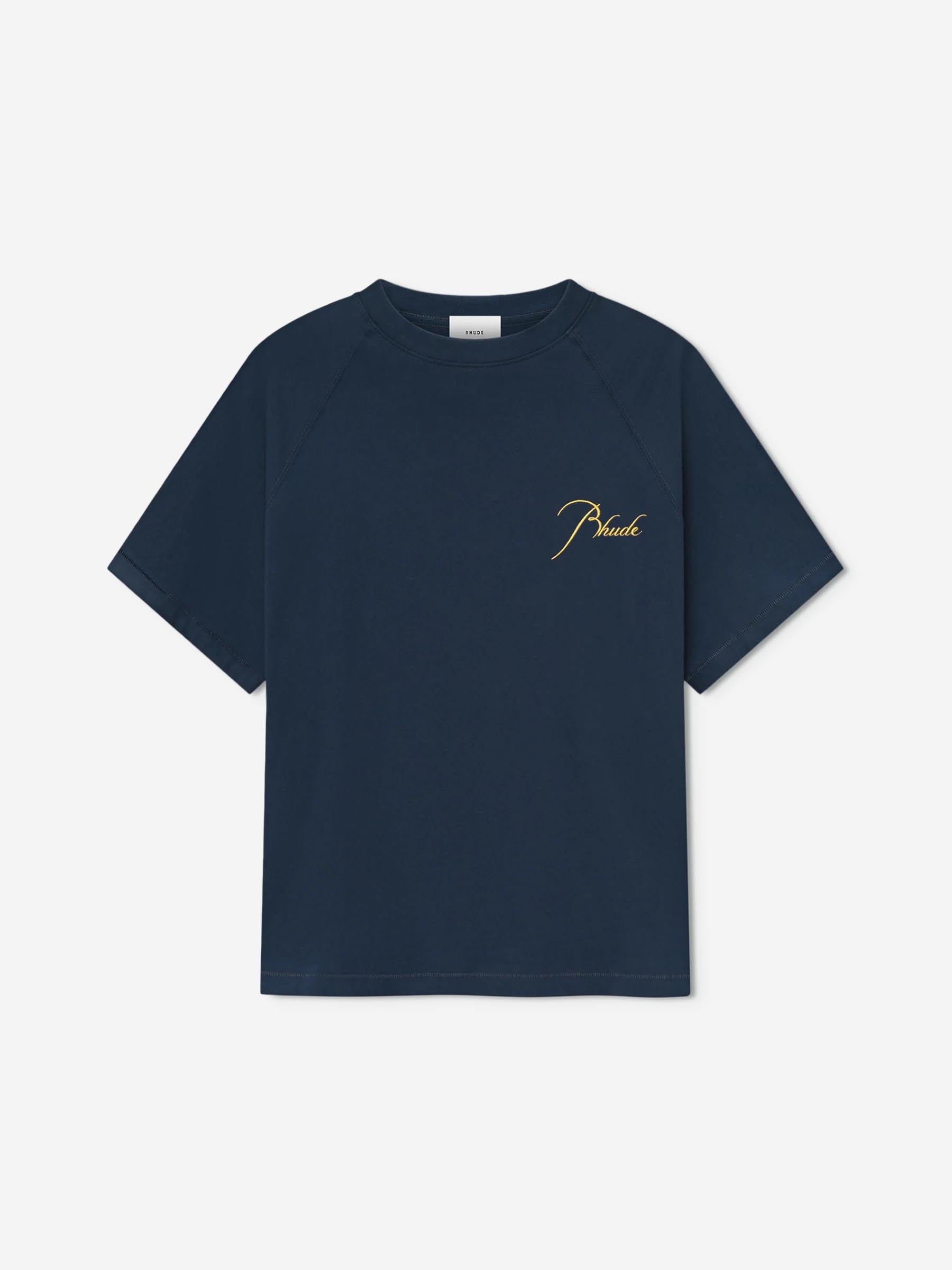 Rhude Hombre Barcelona Camiseta Cuello Redondo color Azul Marino sku 553-004540 01 - Foto 1